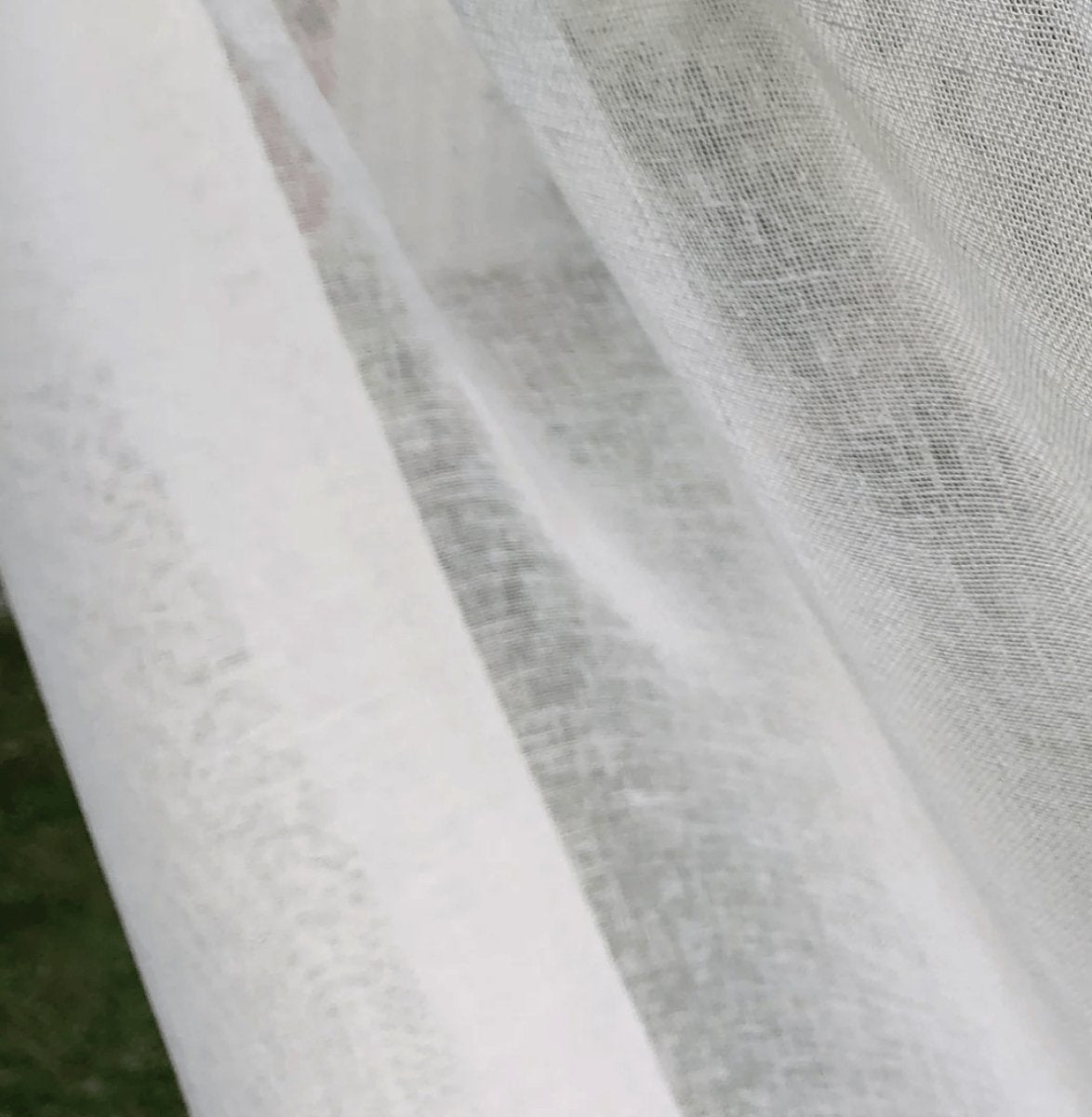 Premium Sheer French Linen Fabric by the Yard - Lightweight & Breathable Material for Curtains, Dresses & Home Decor