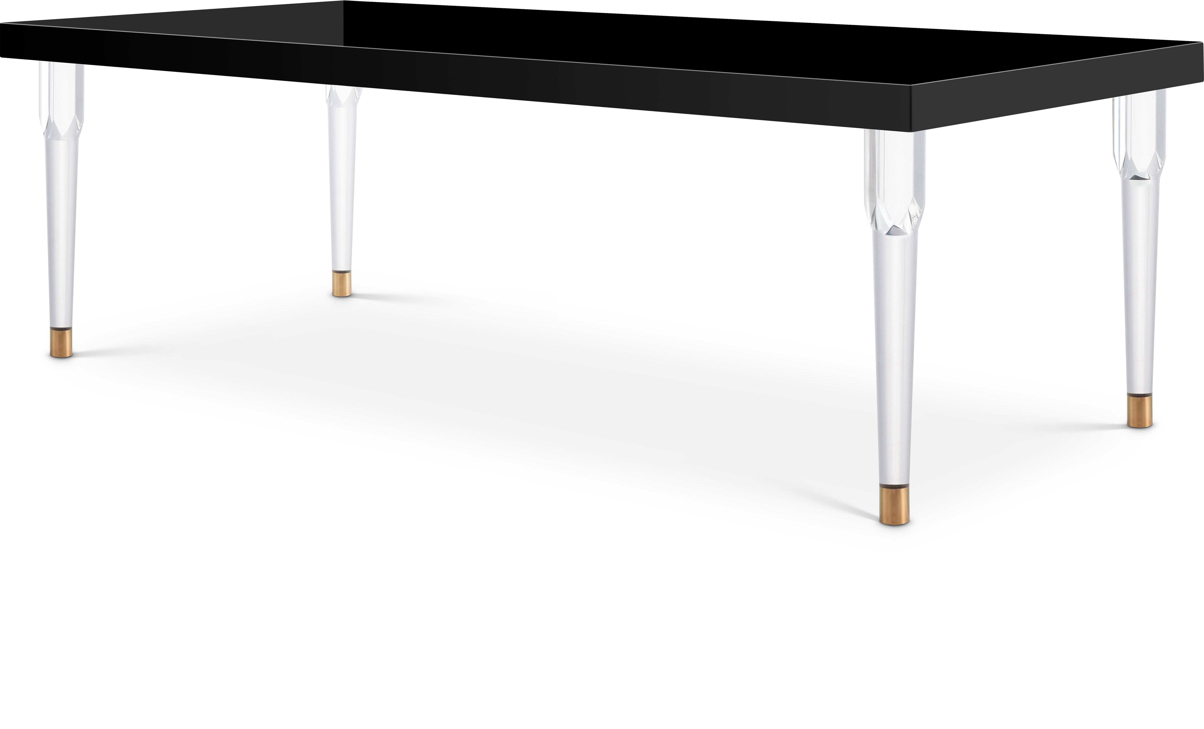 Bethany Black Dining Table - Modern 6-Seater Wooden Table for Kitchen & Dining Room | Perfect for Family Gatherings & Dinner Parties