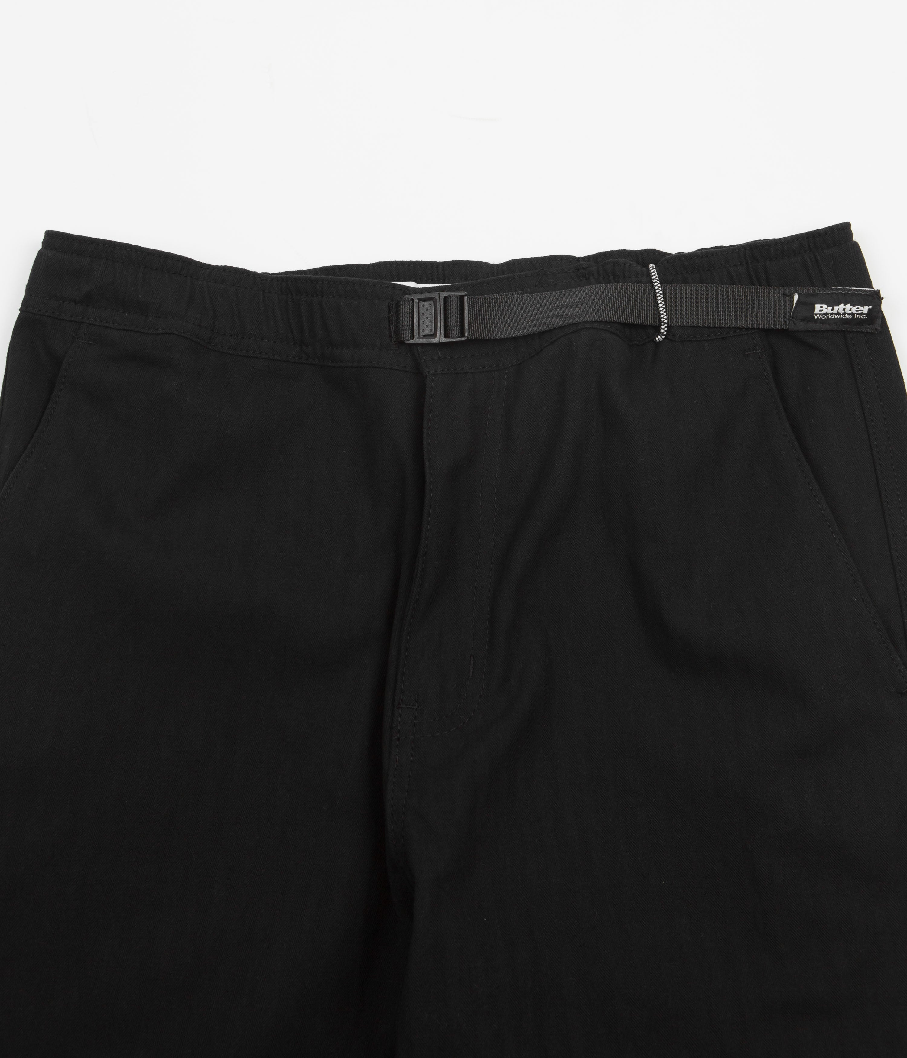 Butter Goods Herringbone Hike Pants for Men - Durable Outdoor Hiking Trousers in Black | Perfect for Camping, Trekking & Adventure Travel