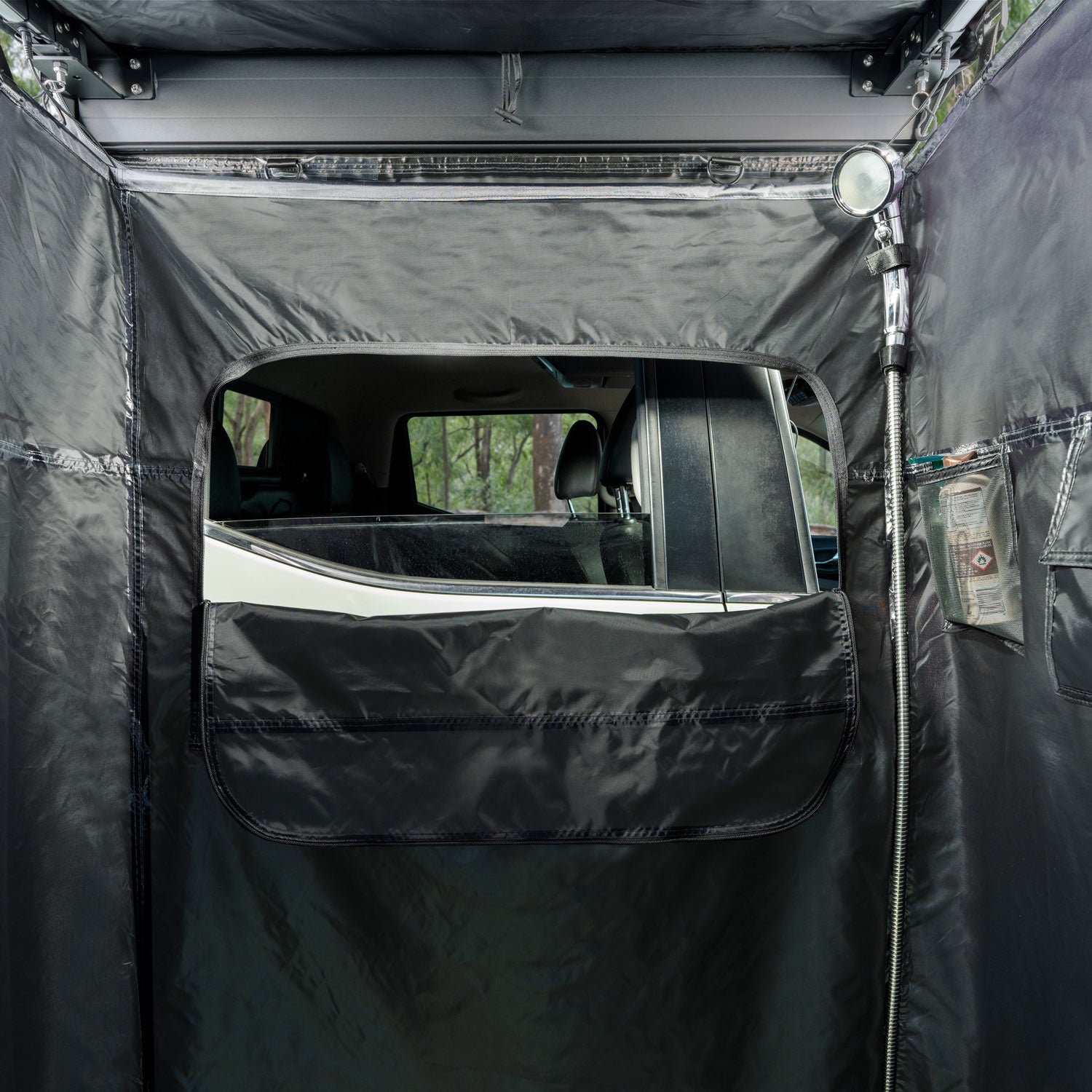 Portable Folding Shower Tent with Dual Color LED Lights - Perfect for Camping, Beach, Outdoor Bathing & Privacy Changing