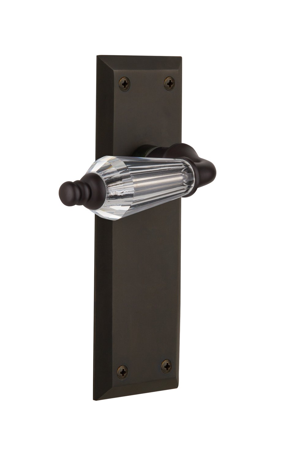 Nostalgic Warehouse New York Plate Parlor Lever Single Dummy Door Handle - Oil-Rubbed Bronze Finish for Vintage Home Decor & Interior Design