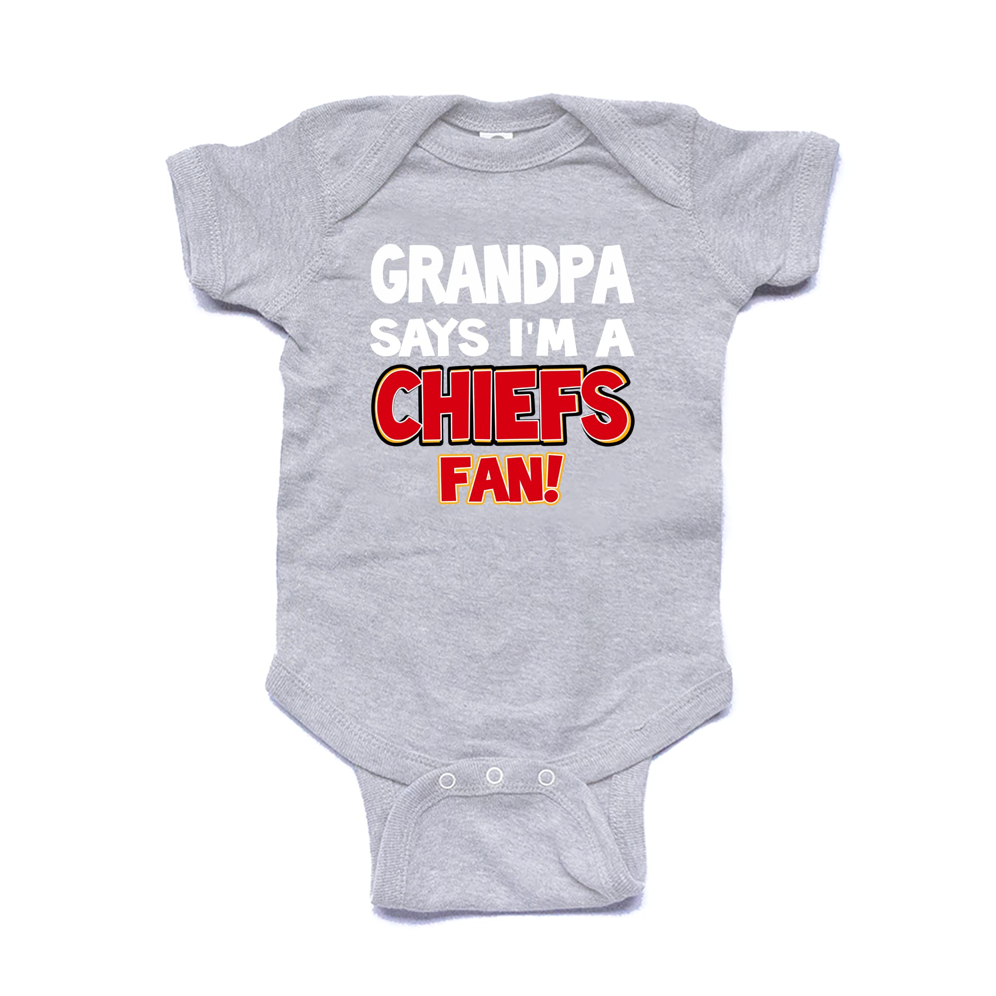 Baby Chiefs Fan Bodysuit - Grandpa's Gift for Football Games