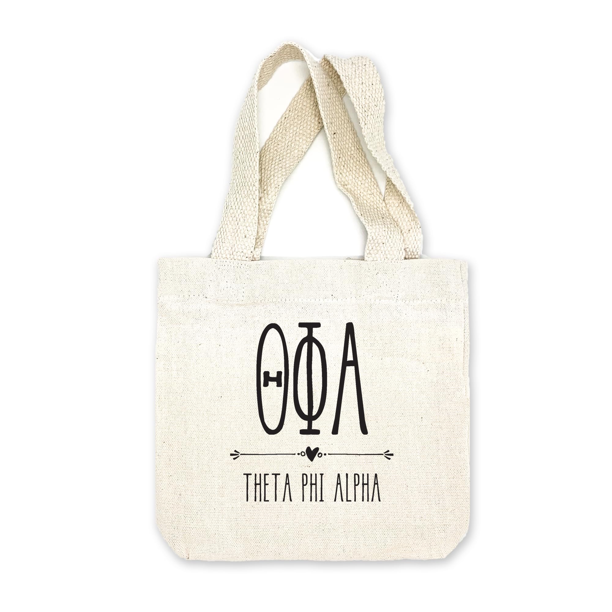 Greek Letter Sorority Mini Tote Bag - Personalized Sorority Gifts for Sisters - Small Goodie Bags for College Events, Rush Week & Sisterhood Activities