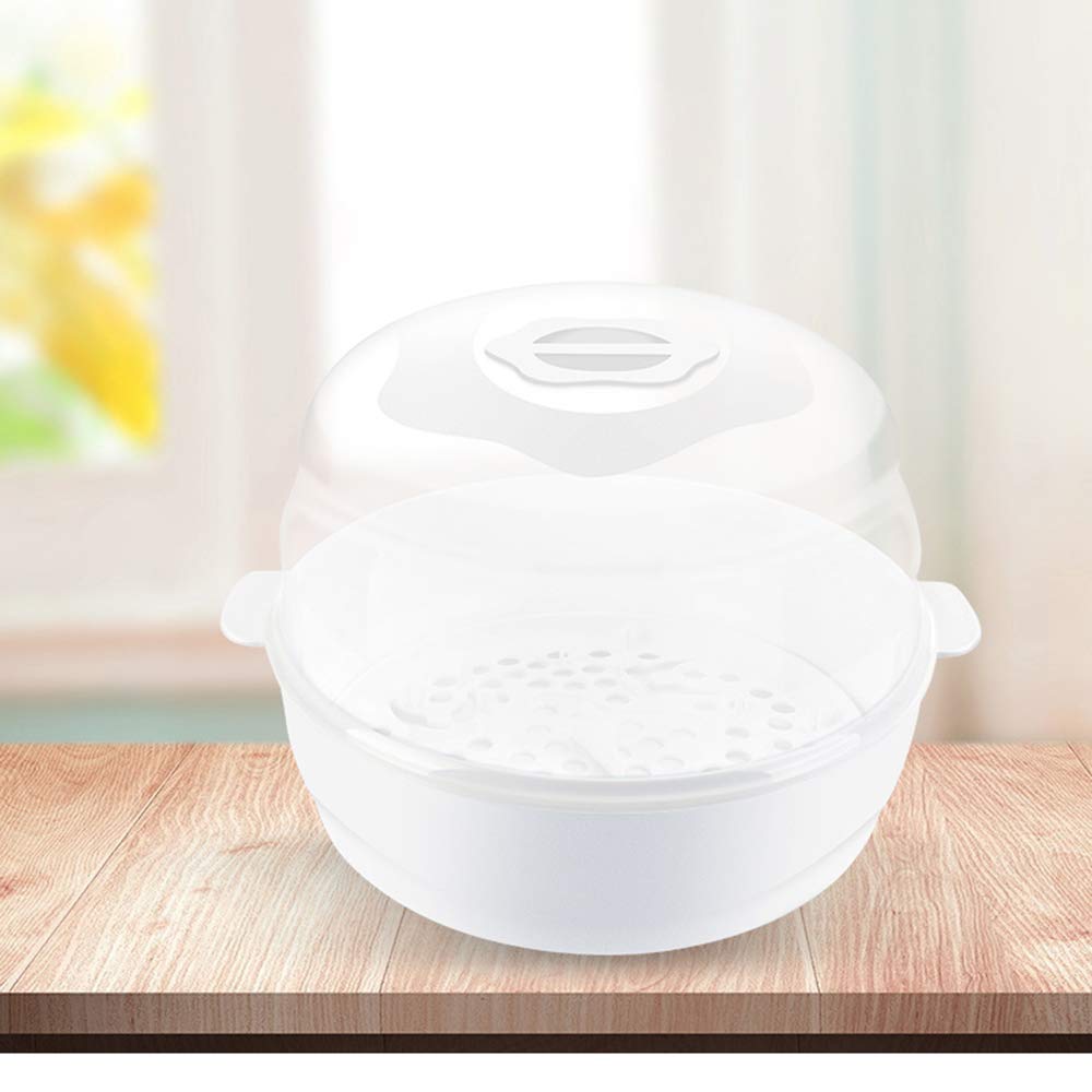 GEOINU Microwave Baby Bottle Sterilizer - Steam Sterilizer for 6 Bottles, Pacifiers & Cups - Quick 2-6 Minute Disinfection - Perfect for Nursery, Travel & Daycare Use
