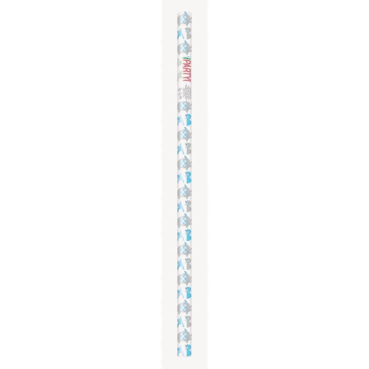 Blue Floral Elephant Gift Wrap Roll - Premium Wrapping Paper for Birthdays, Baby Showers & Special Occasions - Perfect for DIY Crafts & Party Decorations