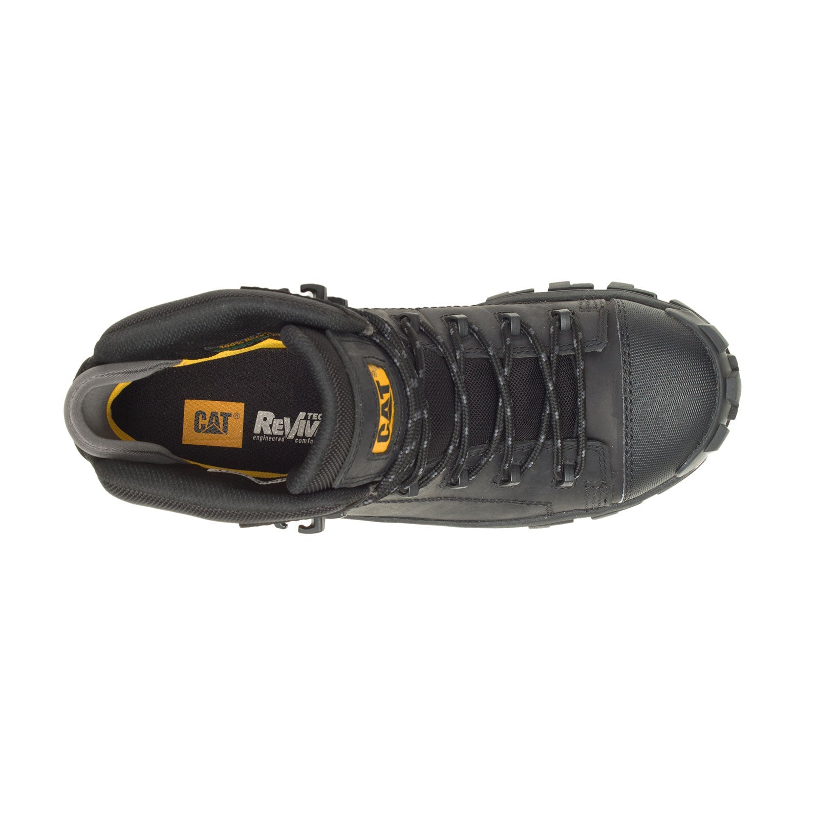 Invader Composite Toe Waterproof Hiking Work Boots for Men - Black Safety Shoes for Construction, Outdoor & Heavy Duty Work