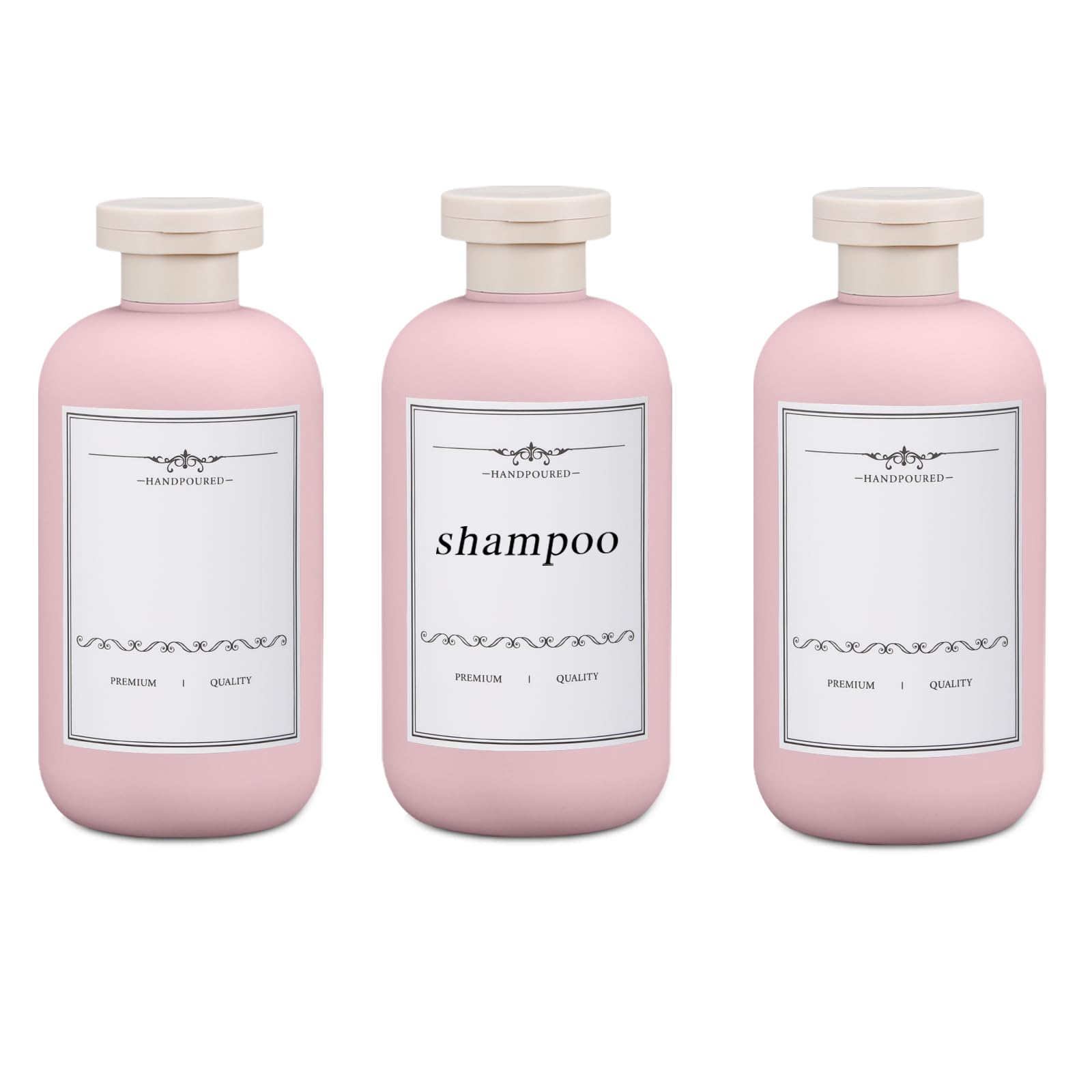 6.8oz Travel Bottles for Toiletries - Leak Proof Empty Plastic Squeeze Bottles with Flip Top Cap, TSA Approved Lotion Containers for Shampoo, Conditioner & Cosmetics (3 Pack, Pink) - Perfect for Air Travel, Gym & Vacation Essentials