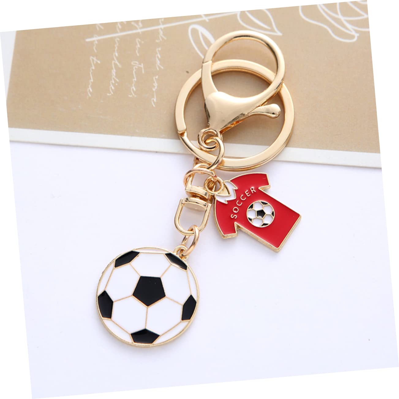 Yardwe 16 Pcs Football Keychain Set - Zinc Alloy Sports Key Rings for Men & Women - Perfect for Football Fans, Gifts, and Team Spirit Accessories - Use for Keys, Bags, Backpacks, and Sports Gear