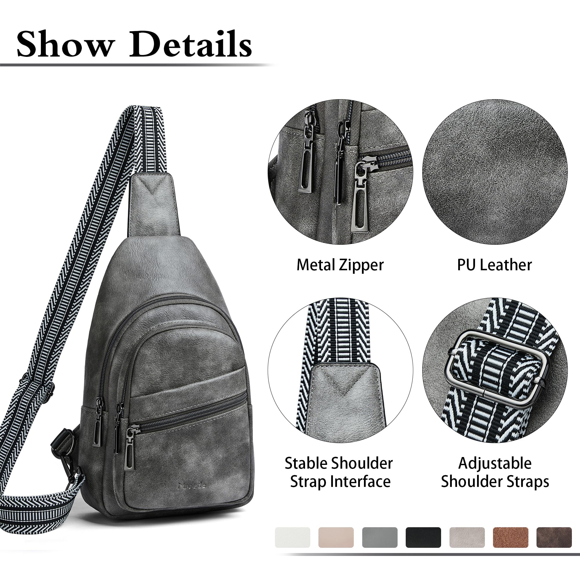 Stylish Women's Crossbody Sling Bag - Adjustable Fanny Pack & Chest Purse for Travel, Shopping & Everyday Use | Perfect for Hiking, Concerts & Running Errands
