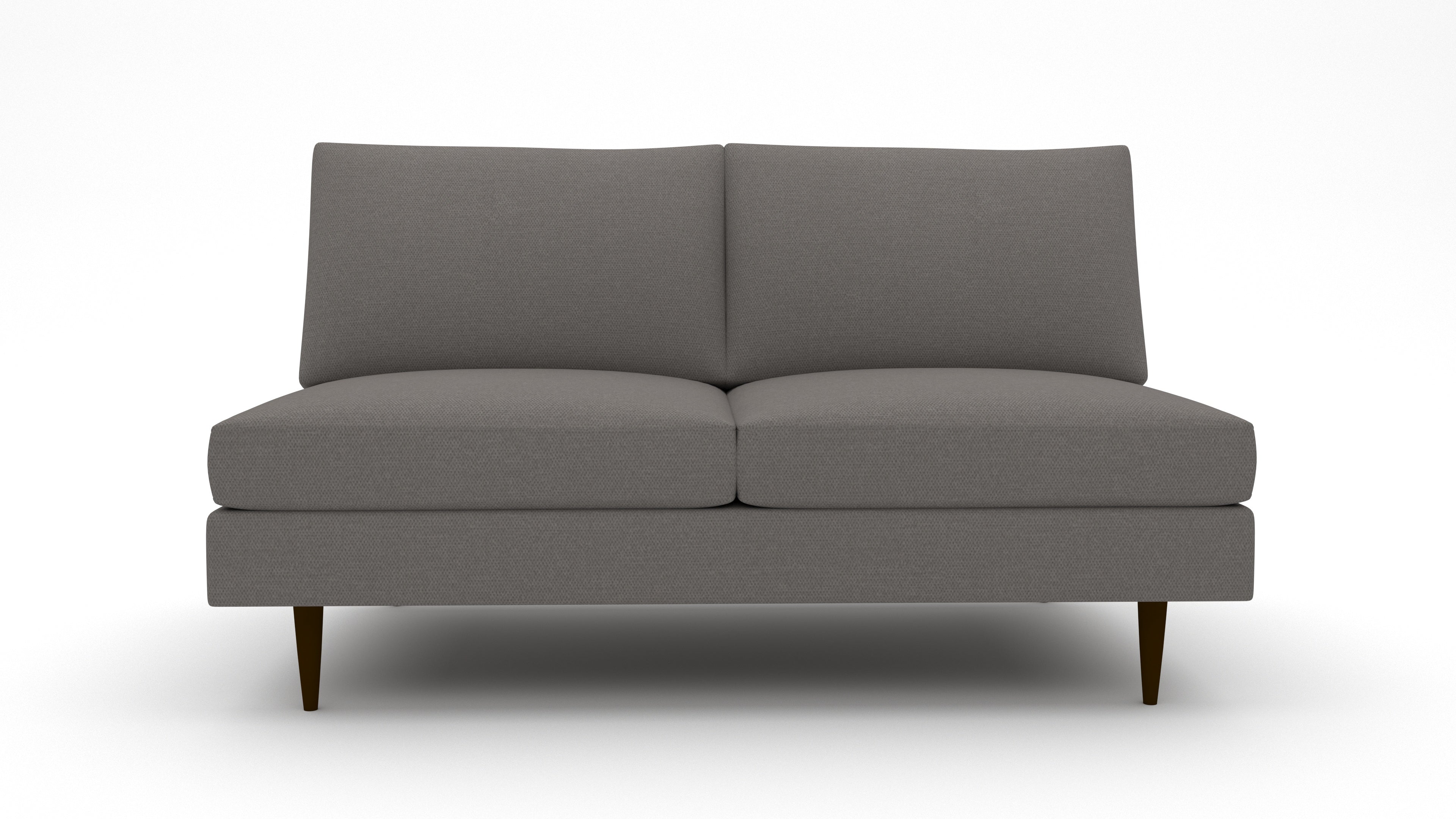 Wallace Modern Armless Loveseat Sofa - Compact 2-Seater Couch for Small Spaces, Living Room, Apartment & Office Waiting Area