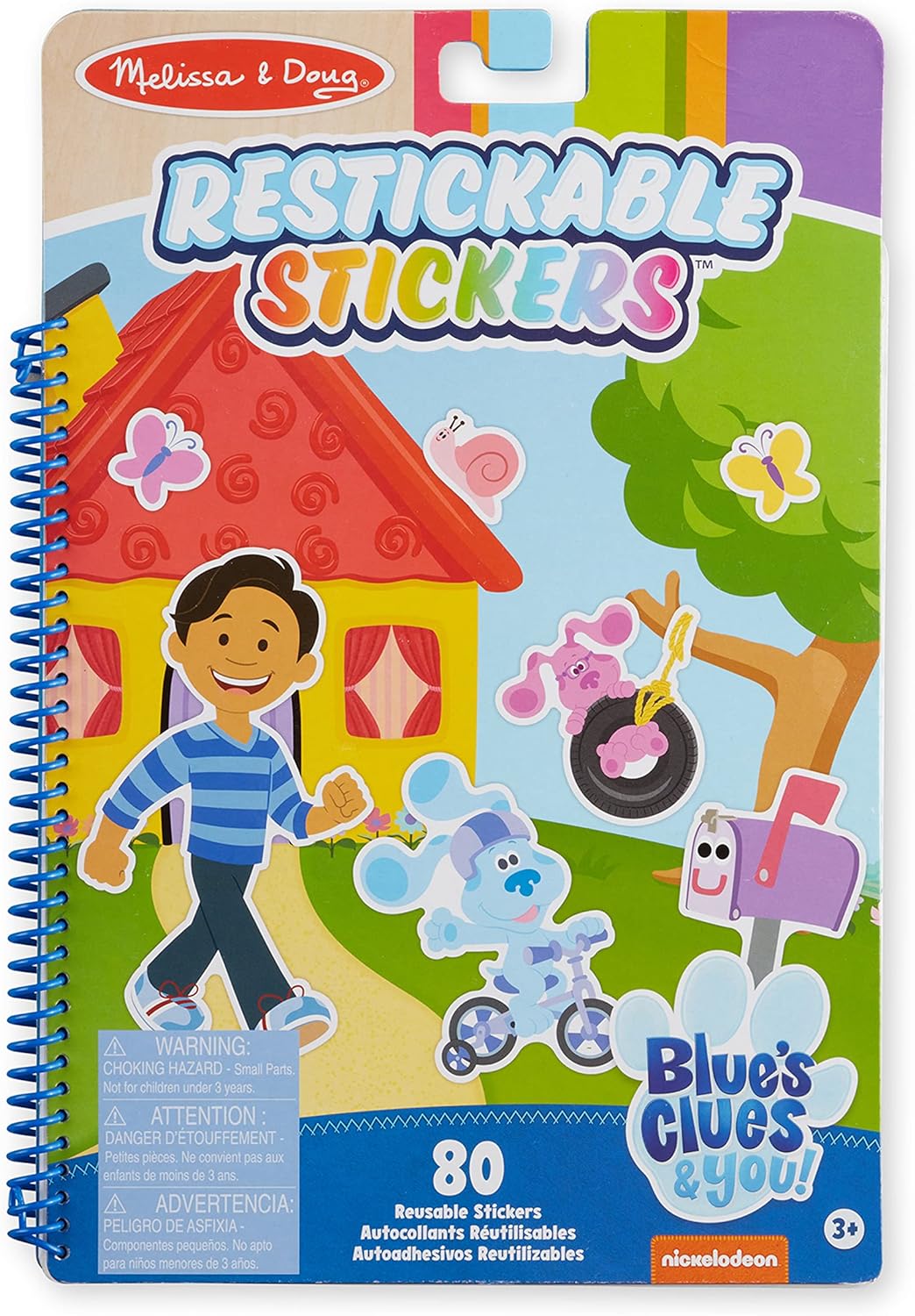 Blue's Clues & You! Restickable Stickers Pad - Places Blue Loves | Reusable Kids Stickers for Scrapbooking, DIY Crafts & Party Decorations