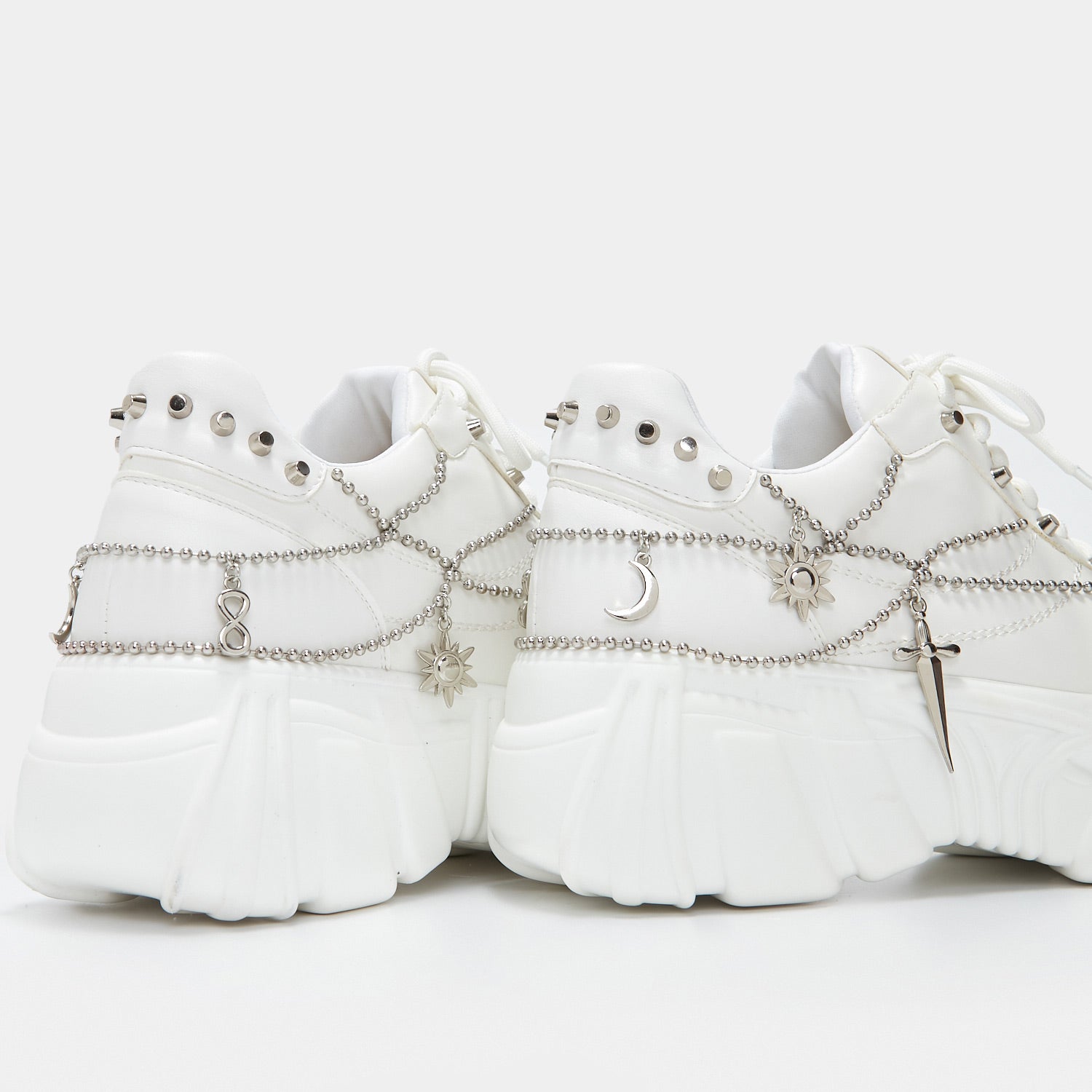 Jinx White Mystic Charm Sneakers - Stylish Women's Fashion Trainers for Running, Gym & Casual Wear