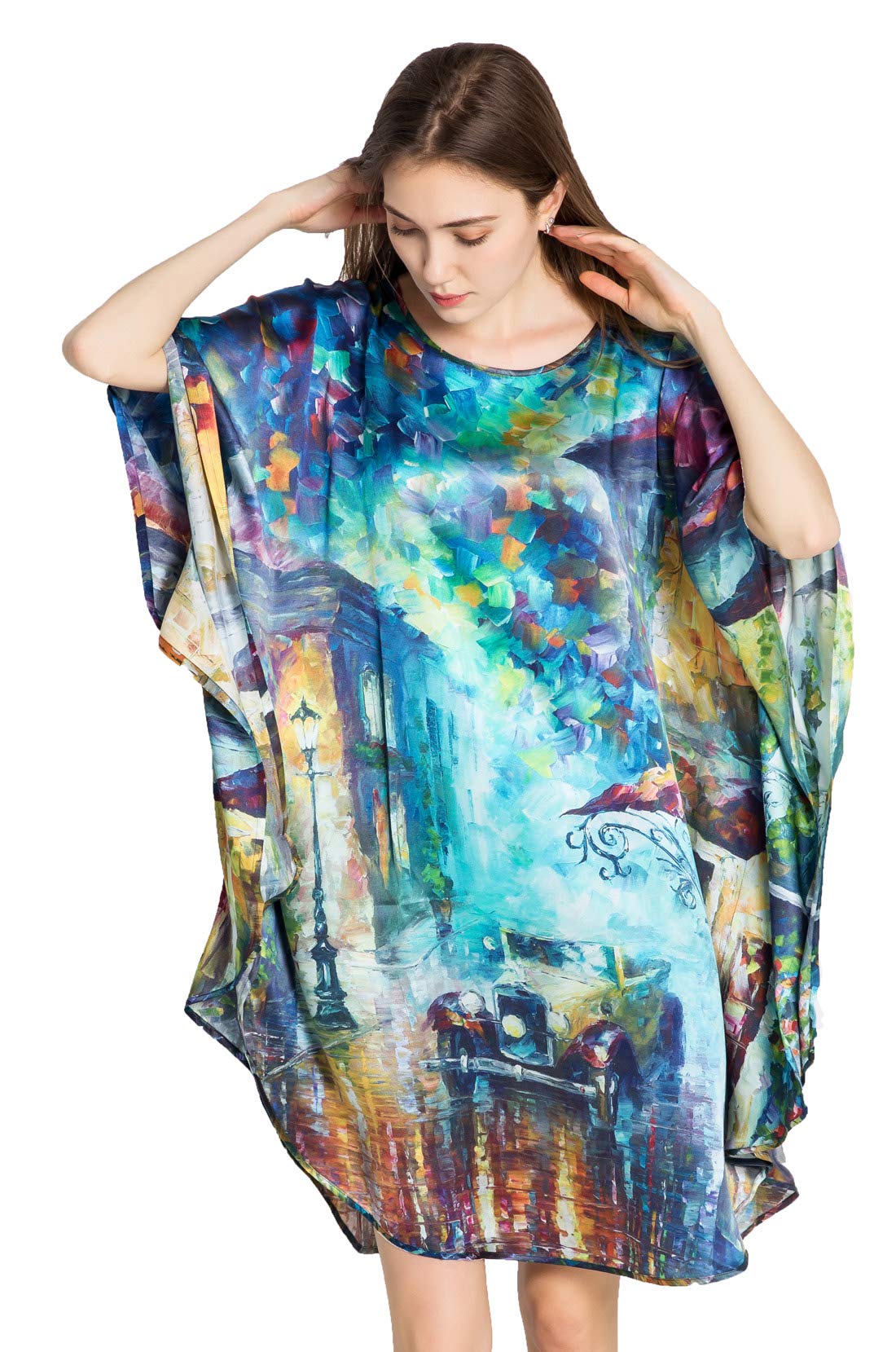 Grace Silk 100% Pure Mulberry Silk Nightgown for Women - Luxurious Comfort Sleepwear for Elegant Nights & Relaxing Evenings