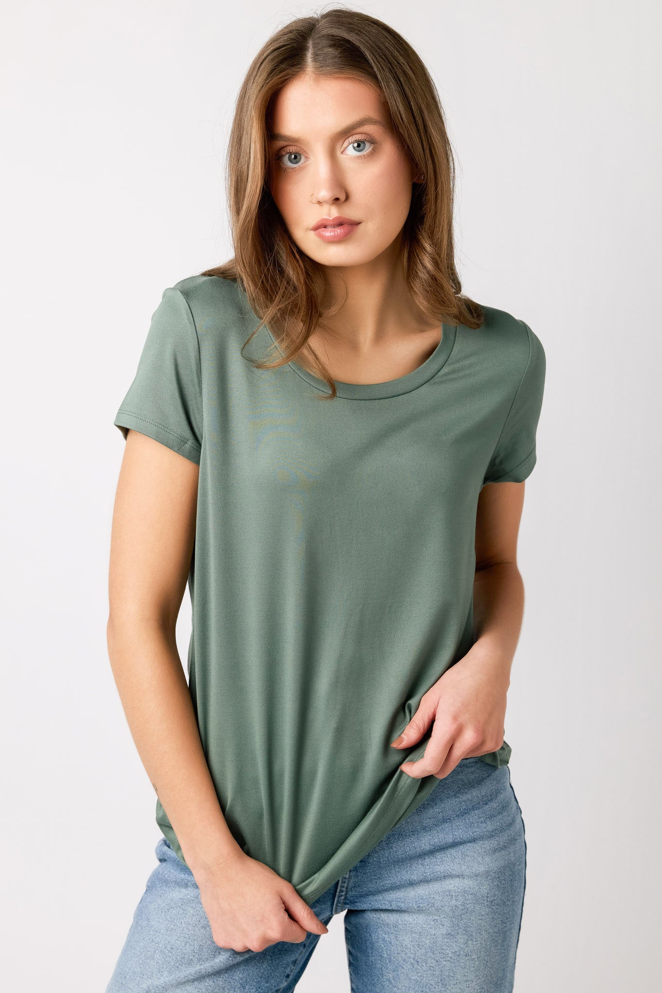 Women's Cap Sleeve Scoop Neck T-Shirt - Soft Cotton Basic Tee for Casual Wear, Layering & Everyday Outfits