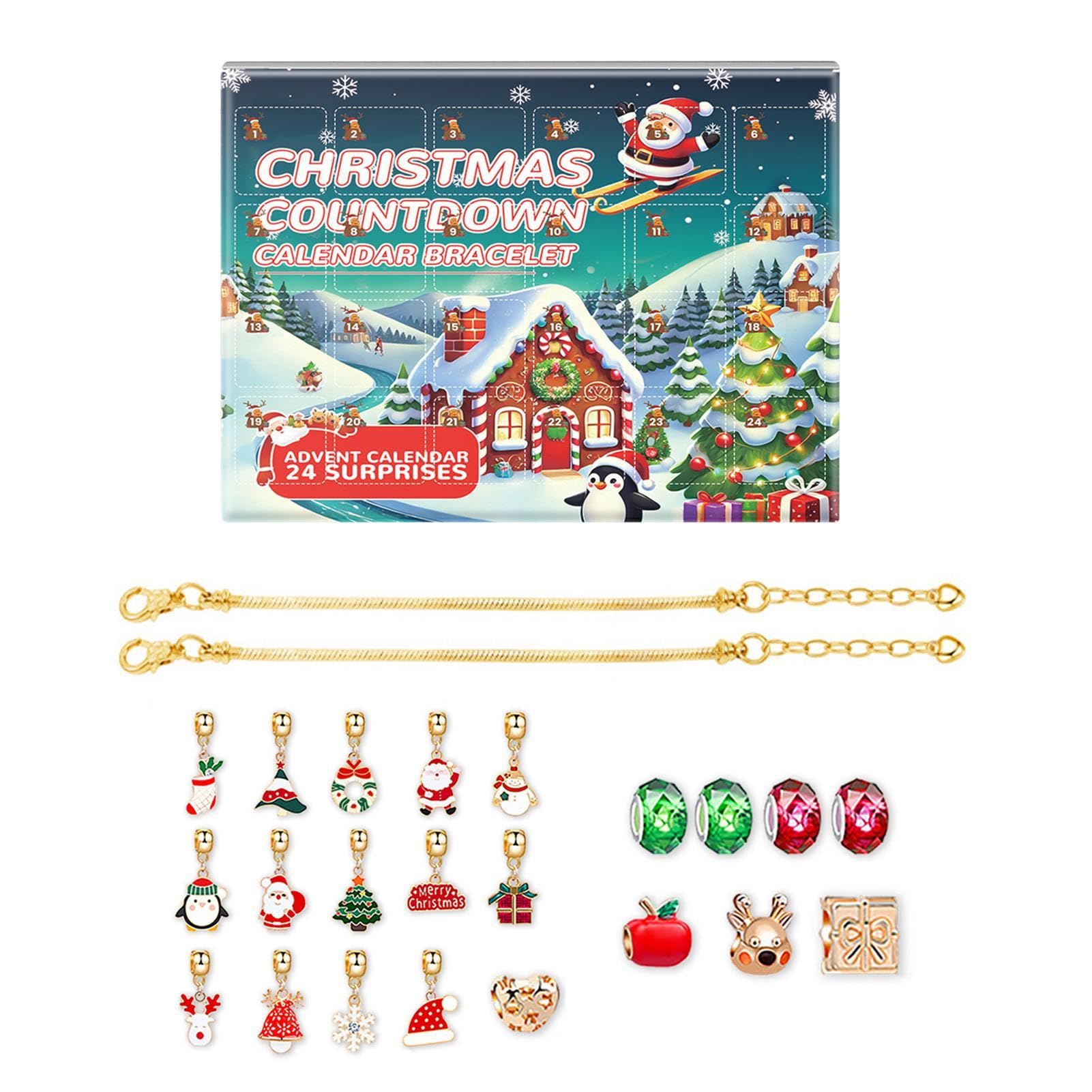 2024 Christmas Jewelry Making Kit for Girls - 24 Grid DIY Beaded Bracelet Set with 1000+ Beads & Craft Supplies | Holiday Jewelry Kit for Kids & Teens | Perfect Christmas Gifts & Party Favors | Great for Holiday Crafts, Birthday Parties, Creative Play & Classroom Activities | Ideal for Christmas Stocking Stuffers, Girl Scout Projects & DIY Gifts | Fun for Family Bonding, Sleepovers & Arts & Crafts Time