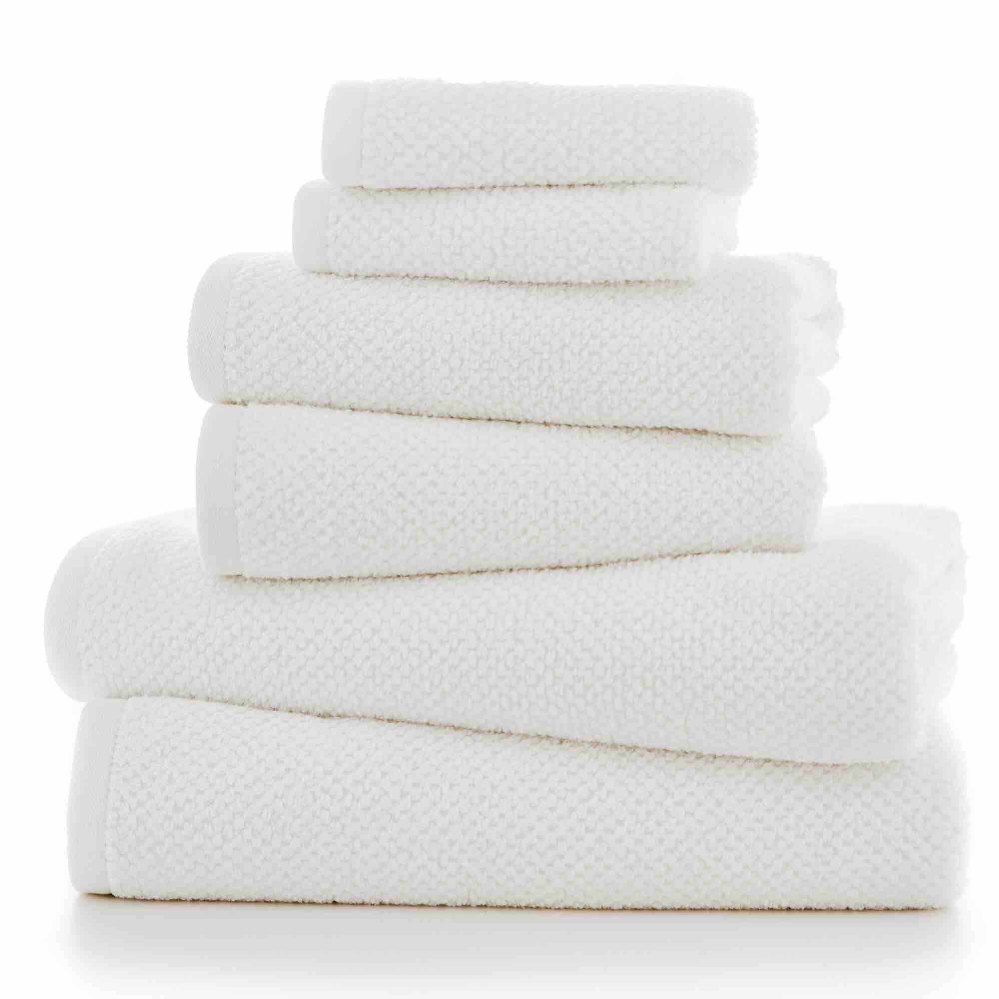 Romeo Textured Quick Dry Towel - Super Absorbent & Soft Bath Towel for Gym, Pool & Beach - White