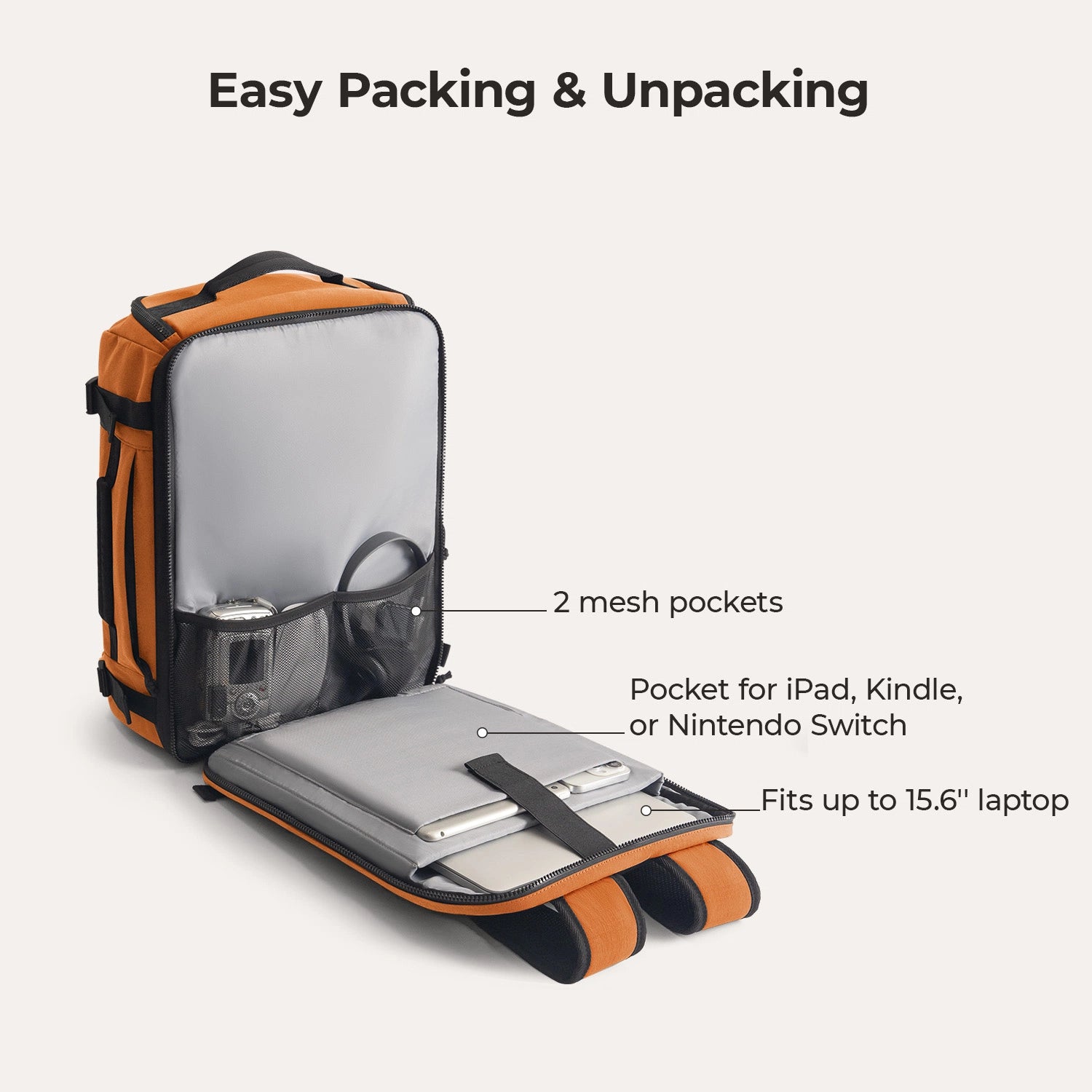 Blast Travel Backpack - Lightweight Waterproof Carry-On Backpack for Men & Women - Perfect for Airplane, Hiking, Camping & Daily Commute