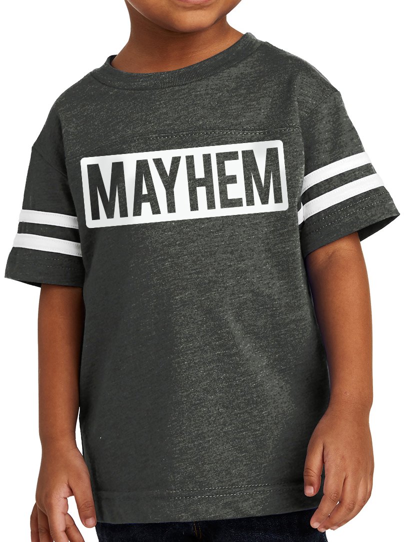 Mayhem Toddler Boys T-Shirt - Soft Cotton Short Sleeve Tee for Toddlers - Perfect for Playdates, Daycare & Casual Outfits