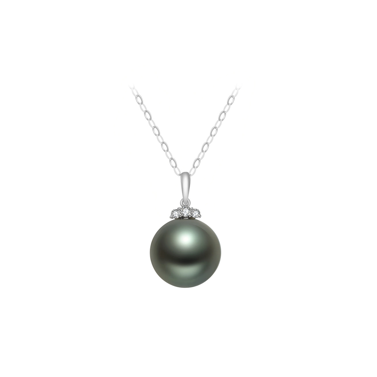 18K Solid Gold Saltwater Tahitian Pearl Necklace - Elegant Jewelry for Women, Perfect for Weddings, Anniversaries & Special Occasions | KN00051