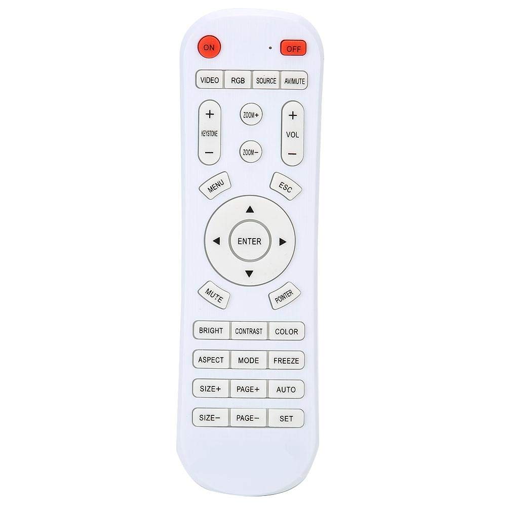 Universal White Projector Remote Control by LetCart - Compatible with Most Projectors for Home Theater, Office Presentations & Classroom Use