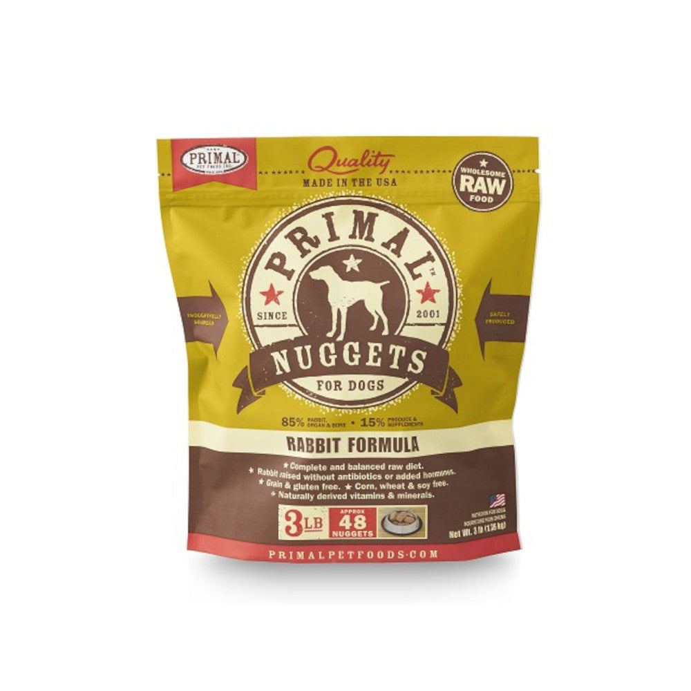 Premium Frozen Rabbit Dog Food - All-Natural, Grain-Free Raw Diet for Dogs - Perfect for Sensitive Stomachs & Allergy Relief - Ideal for Raw Feeding & Training Treats
