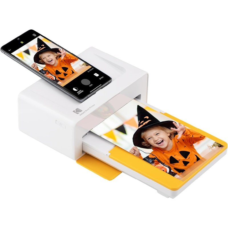 Kodak Dock Plus Instant Photo Printer - Wireless 4x6 Inch Photo Printing for Smartphones, Polaroid Style Prints, Perfect for Travel, Parties & Home Decor