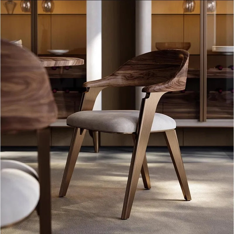 Premium Black Walnut Solid Wood Dining Chair - Handcrafted Modern Farmhouse Style - Perfect for Kitchen, Dining Room, and Home Office Use