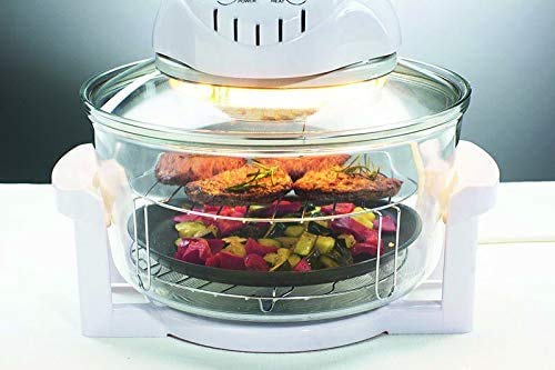 Electric Air Fryer Turbo Convection Oven - 12-in-1 Countertop Roaster Steamer with Halogen Technology | Perfect for French Fries, Chips & Healthy Cooking | Ideal for Small Kitchens, Dorms & RV Living