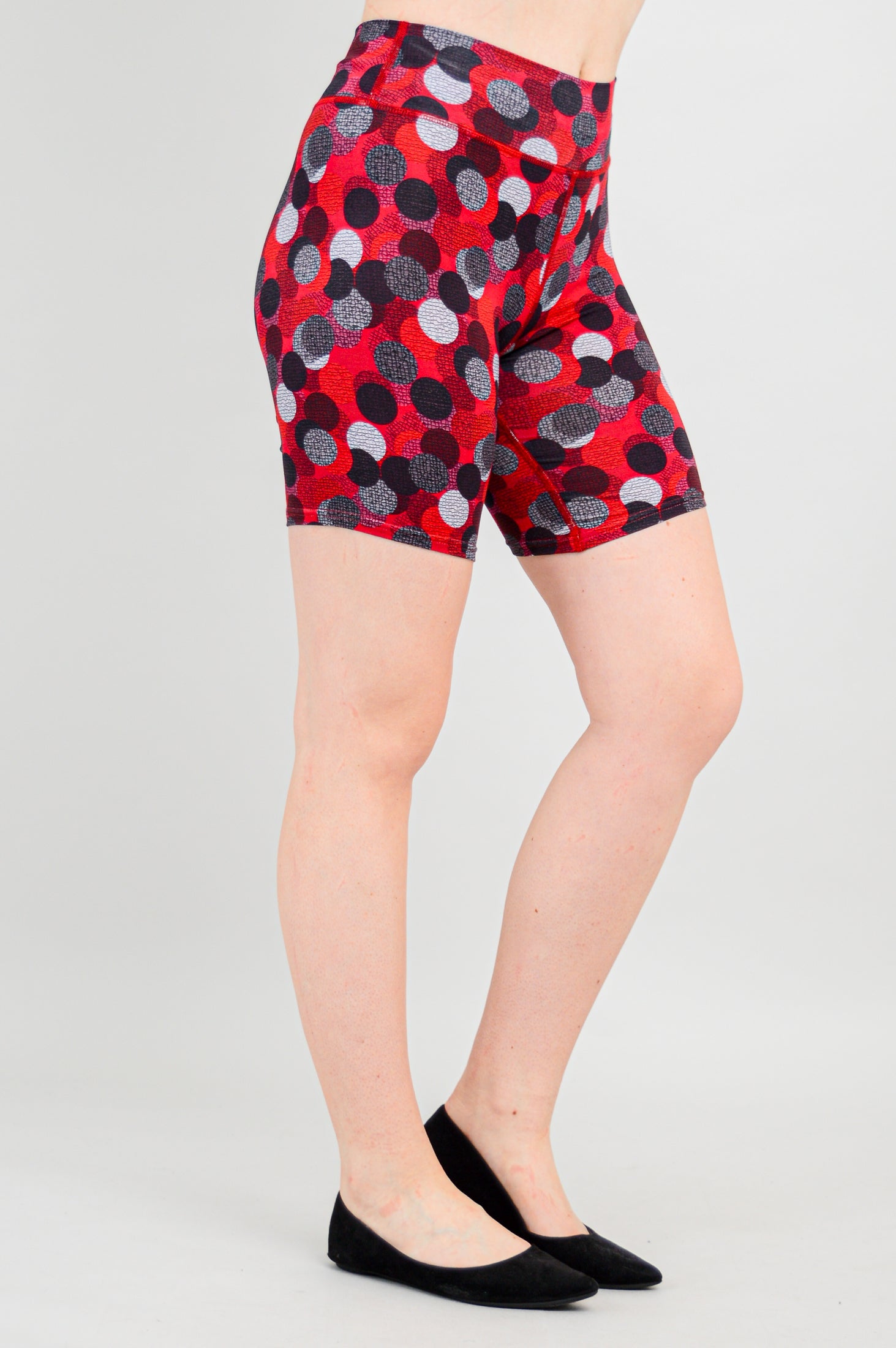 Hallie Women's Shorts - Polka Dot Dance Shorts - Soft Bamboo Fabric - Perfect for Dance, Yoga & Casual Wear