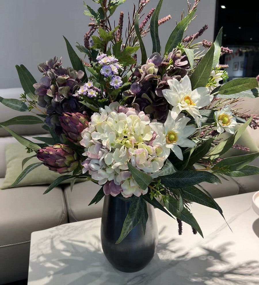 Stunning Artificial Flower Arrangement for Home Decor - Large Silk Floral Centerpiece for Dining Table, Living Room, Wedding | Modern Faux Flowers for Interior Design