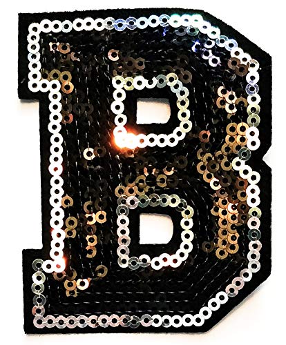 Black Sequins Letter B