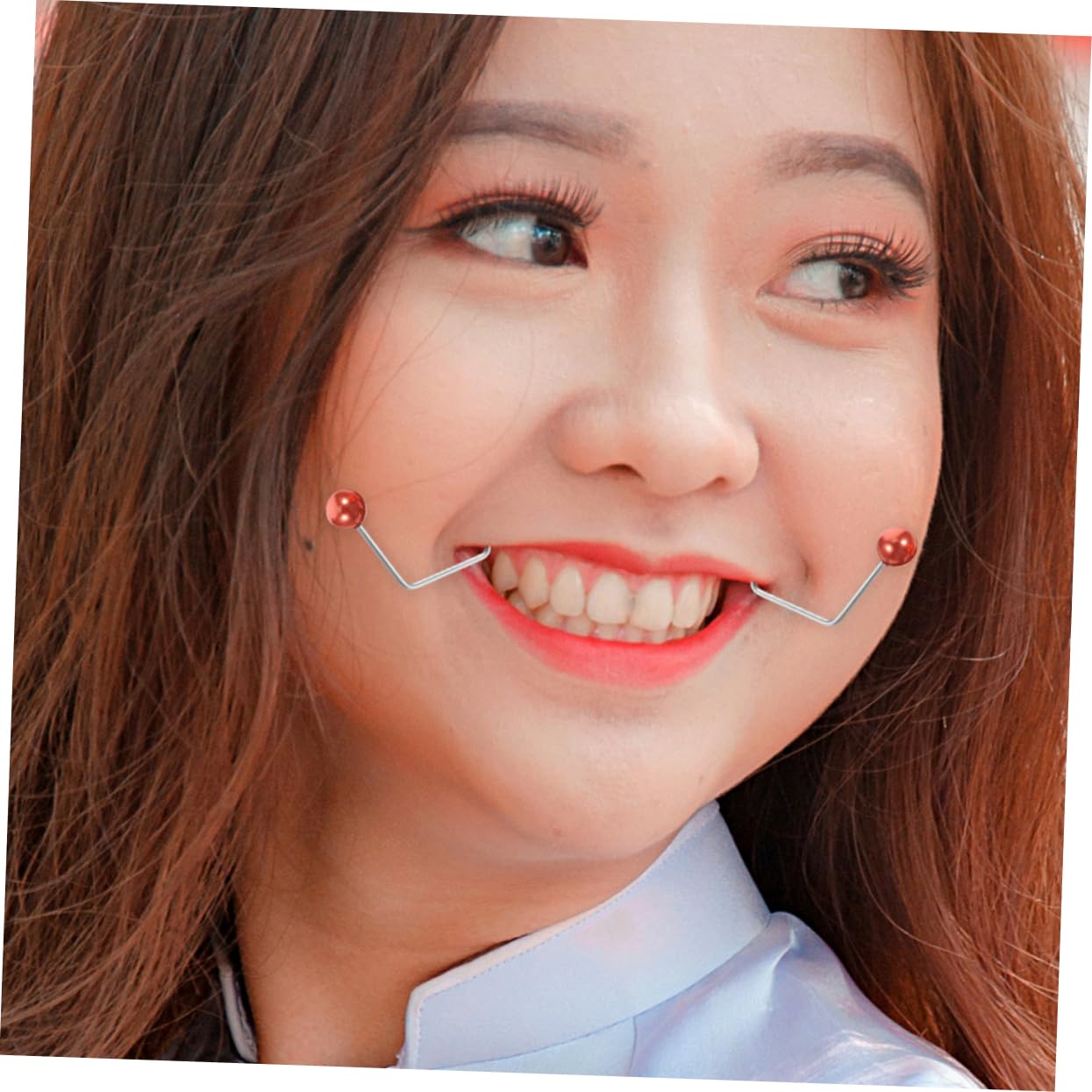 Healeved 2 Pairs Copper Facial Dimple Trainer - Cheek Dimple Maker for Women, Portable Face Exerciser for Natural Dimples | Perfect for Daily Beauty Routine & Facial Massage