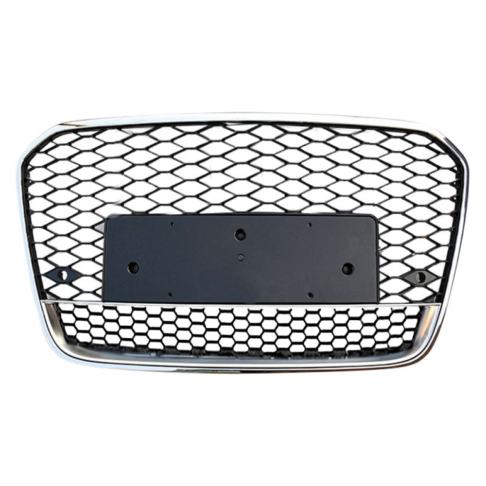 2012-2015 Audi RS6 Style Honeycomb Grille with Lower Mesh - Compatible with C7 A6/S6 Models | High-Performance Upgrade for Aggressive Look | Perfect for Car Enthusiasts & Street Racing