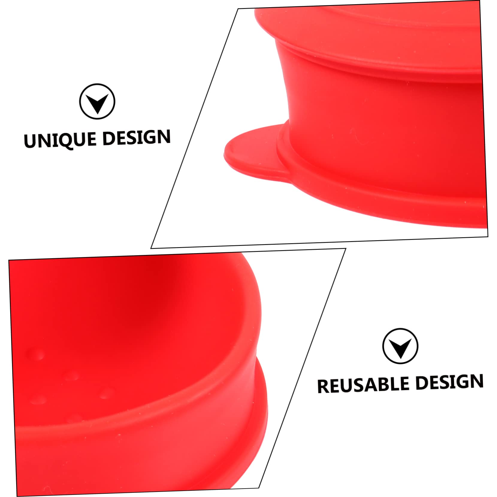 Minkissy 2 Pack Silicone Wax Warmer Replacement Pots - Mini Removable Waxing Bowls for Hair Removal, DIY Waxing, and Beauty Salon Use - Red Wax Warmer Accessories for Home & Professional Waxing