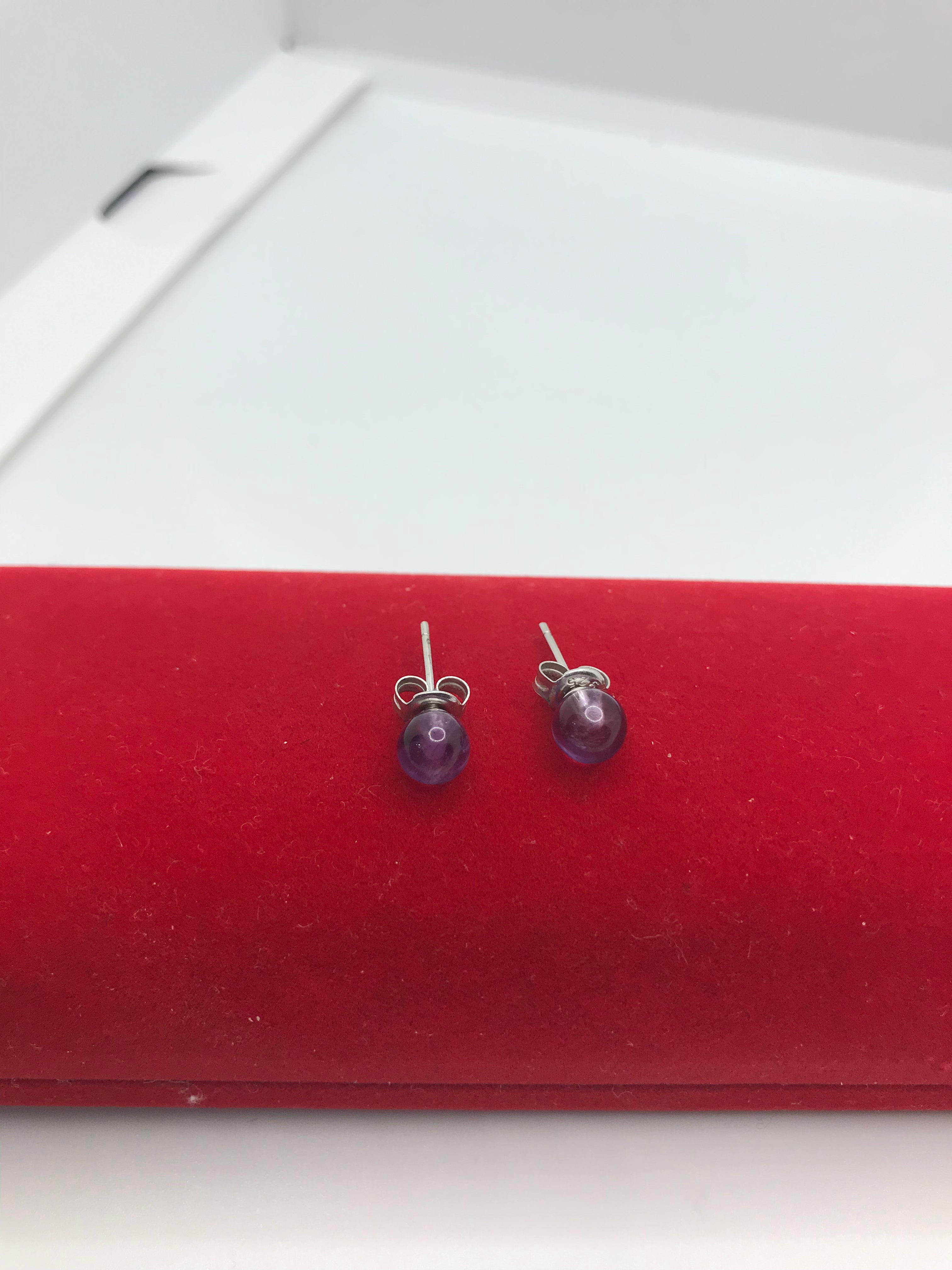 925 Sterling Silver Amethyst Earrings for Women - Dainty Purple Gemstone Stud Earrings | Perfect Gift for Birthday, Anniversary & Valentine's Day | Elegant Jewelry for Everyday Wear & Special Occasions