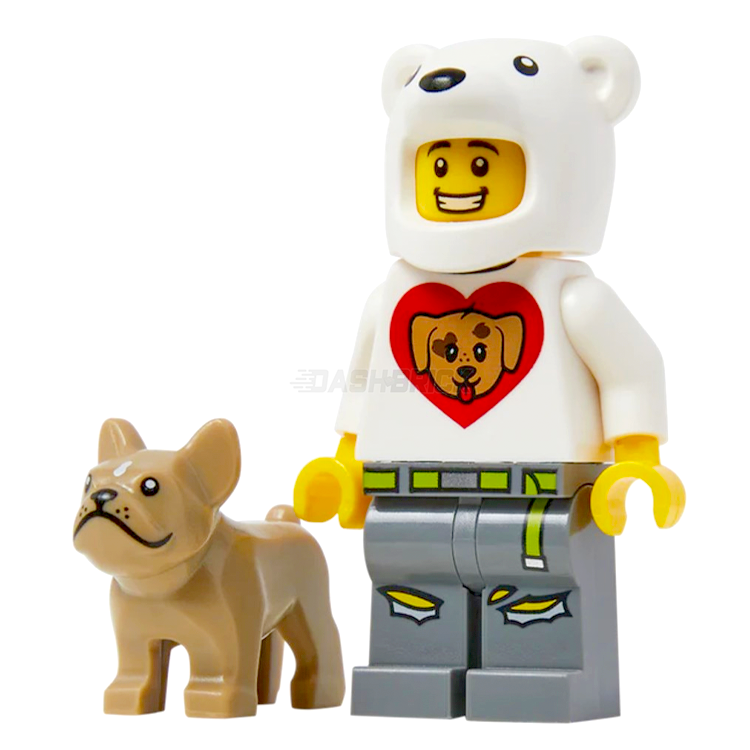 LEGO Minifigure Animal Lover Guy with French Bulldog (BAM) Limited Edition - Collectible Building Toy for Kids & Adults - Perfect for Play, Display & Gift Giving