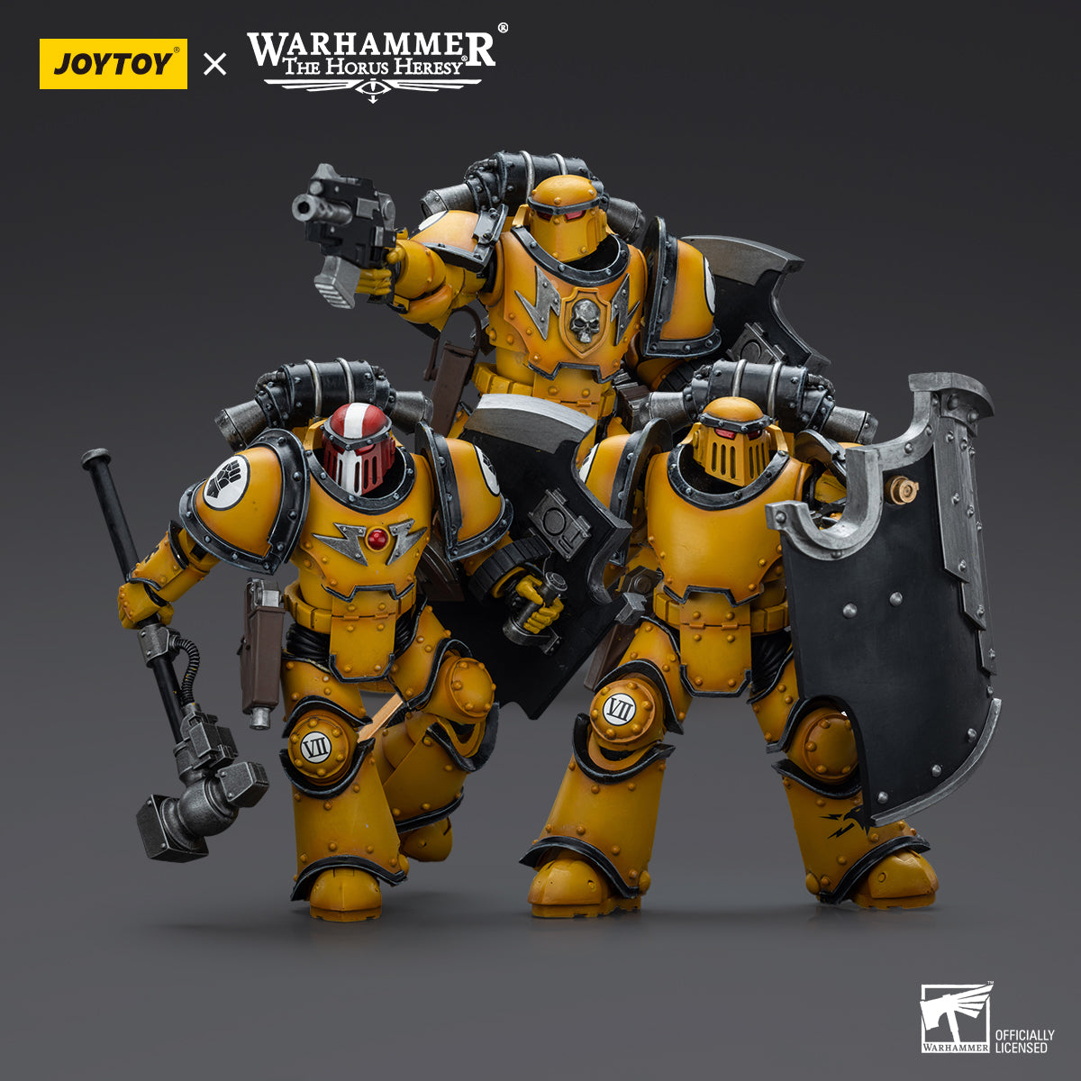 JOYTOY 1/18 Scale Warhammer The Horus Heresy Imperial Fists Legion MkIII Breacher Squad Action Figure - Collectible Model for Tabletop Gaming & Display