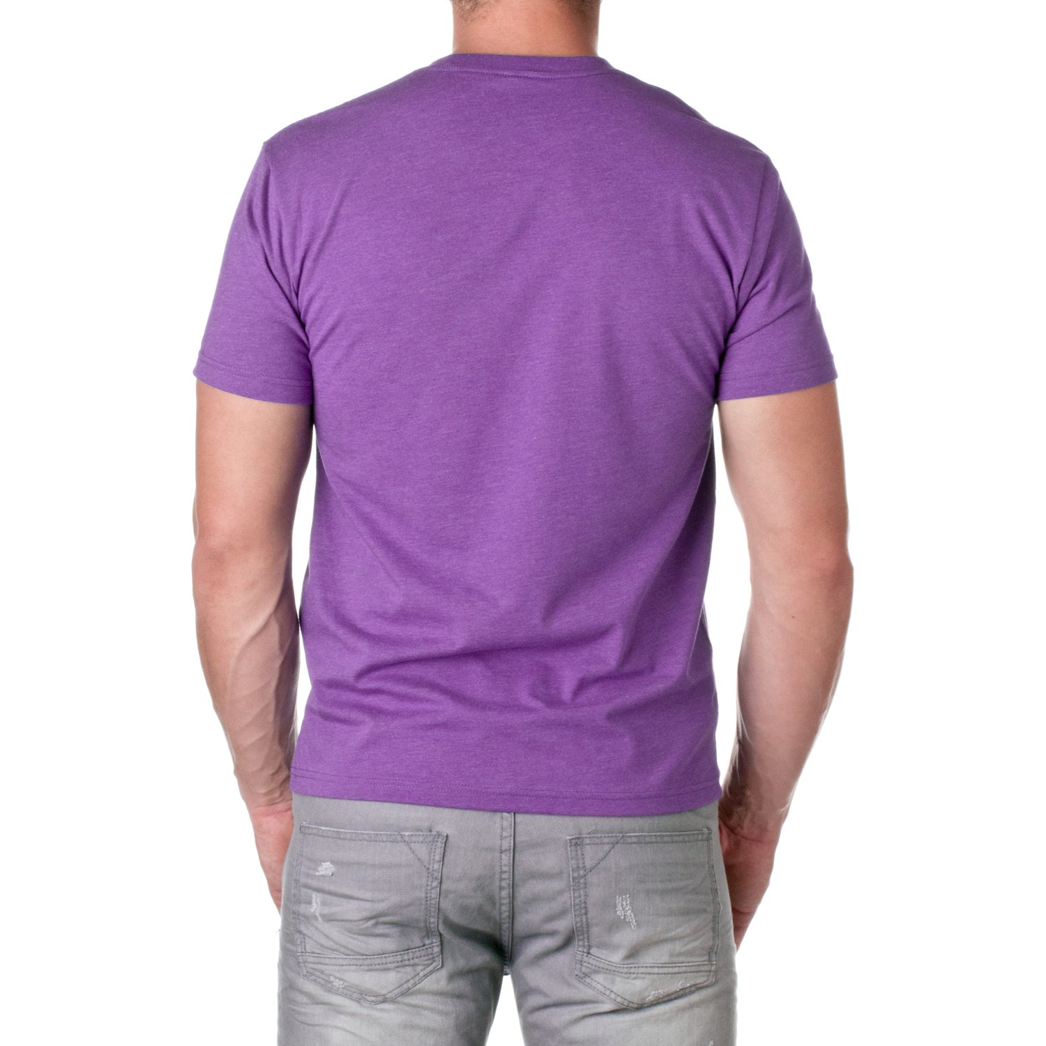 Next Level Men's Premium Fitted CVC Crew Neck T-Shirt - Soft Cotton Blend, Comfort Fit (N6210) - Purple Rush for Casual Wear, Gym & Everyday Outfits