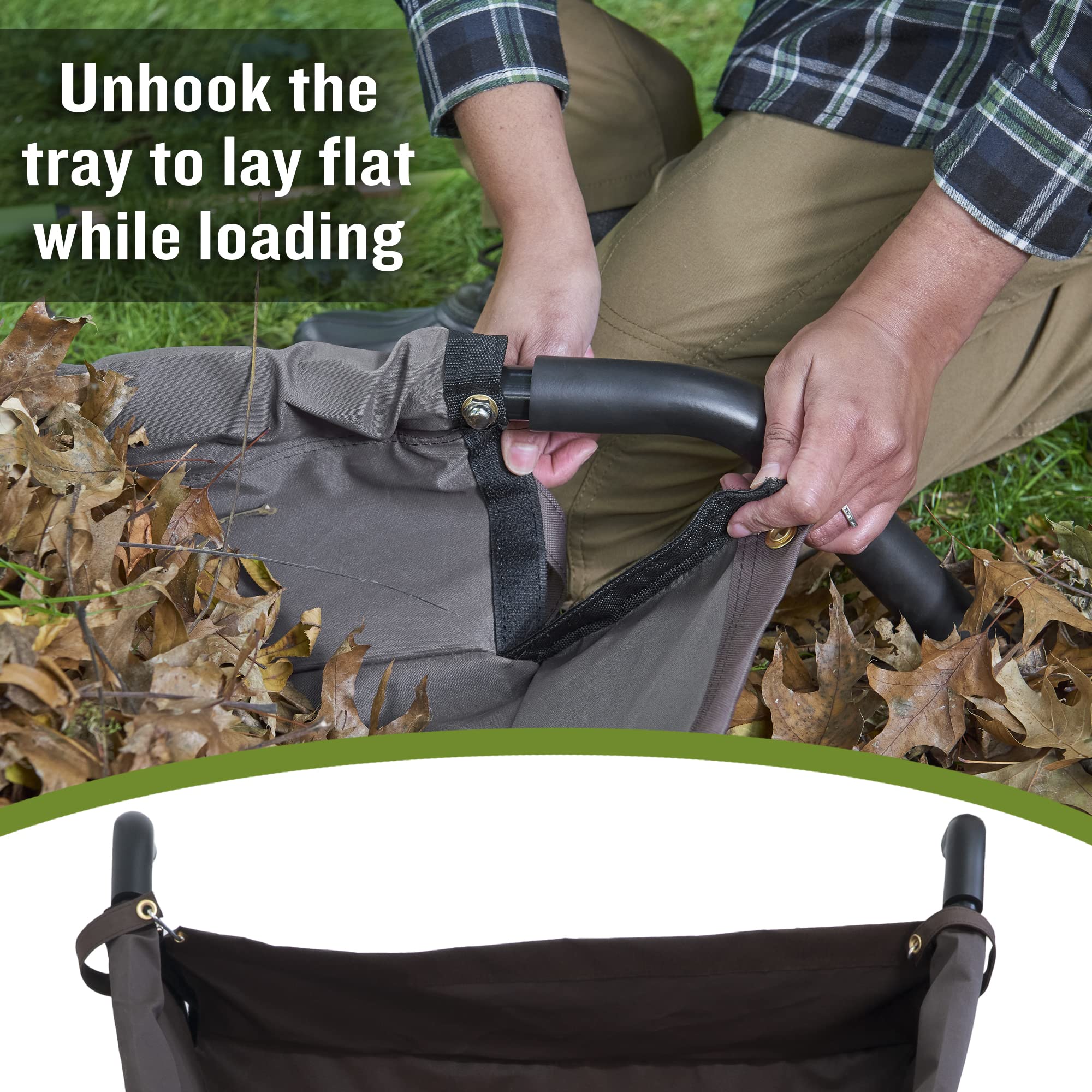 AMES Heavy Duty Folding Wheelbarrow - Lightweight Single Tire Yard Cart for Garden, Lawn & Landscaping - Perfect for Transporting Leaves, Mulch, Soil & Gardening Supplies