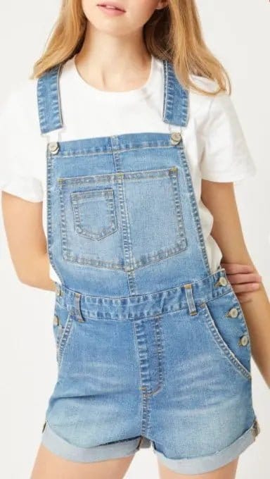 Women's Denim Overalls Shorts - High Waisted Distressed Denim Jumpsuit for Summer - Perfect for Casual Outings, Music Festivals & Street Style