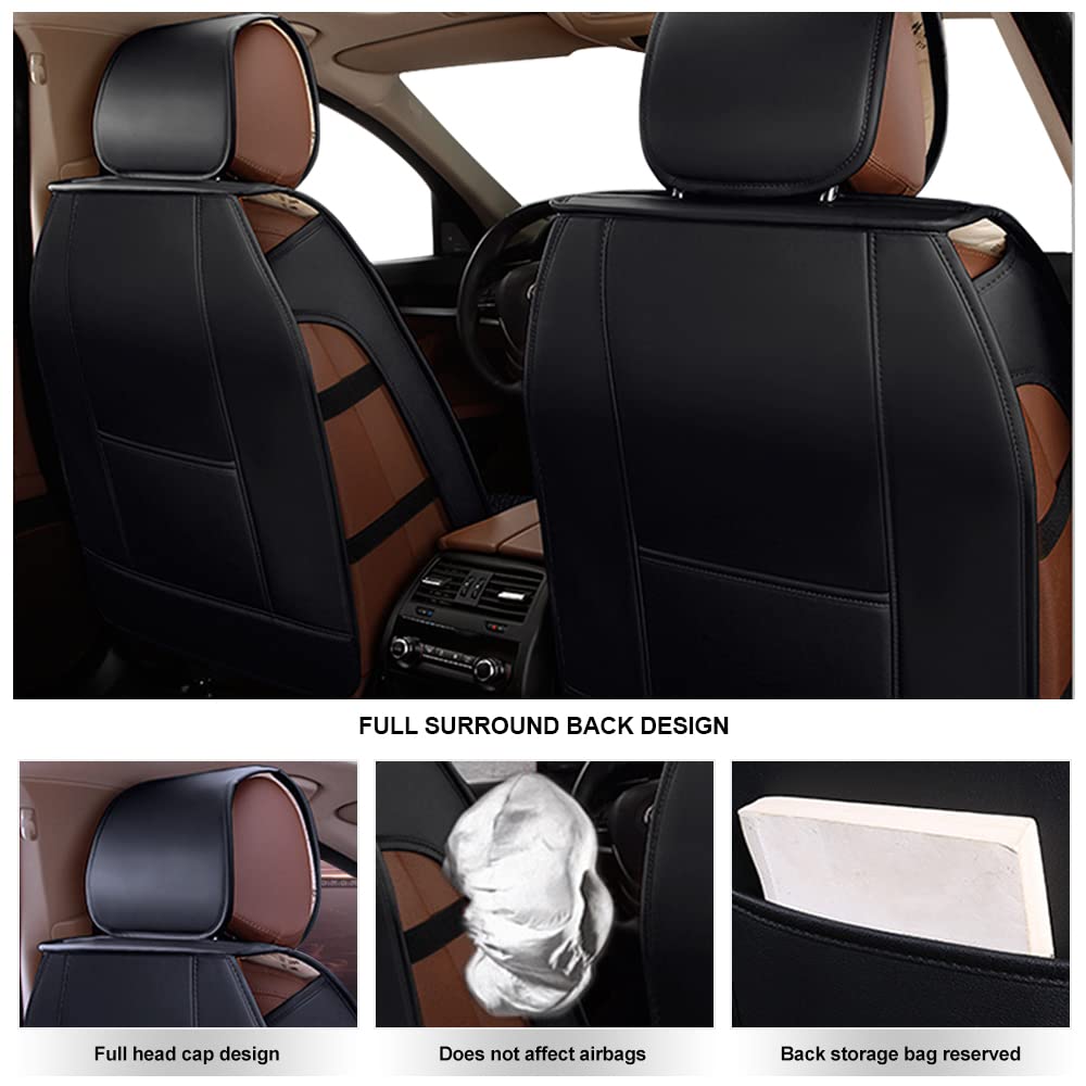 Surekit Custom PU Leather Car Seat Covers for SEAT Ateca Arona Ibiza Leon Toledo - 5-Seat Luxury Cushion Cover Set (Black & Red) | Durable Protection & Stylish Upgrade for Your Car Interior