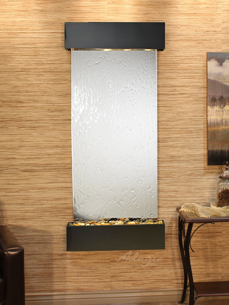 Adagio Inspiration Falls Square Blackened Copper Silver Mirror IFS1540 - Elegant Bathroom & Bedroom Decor for Modern Homes
