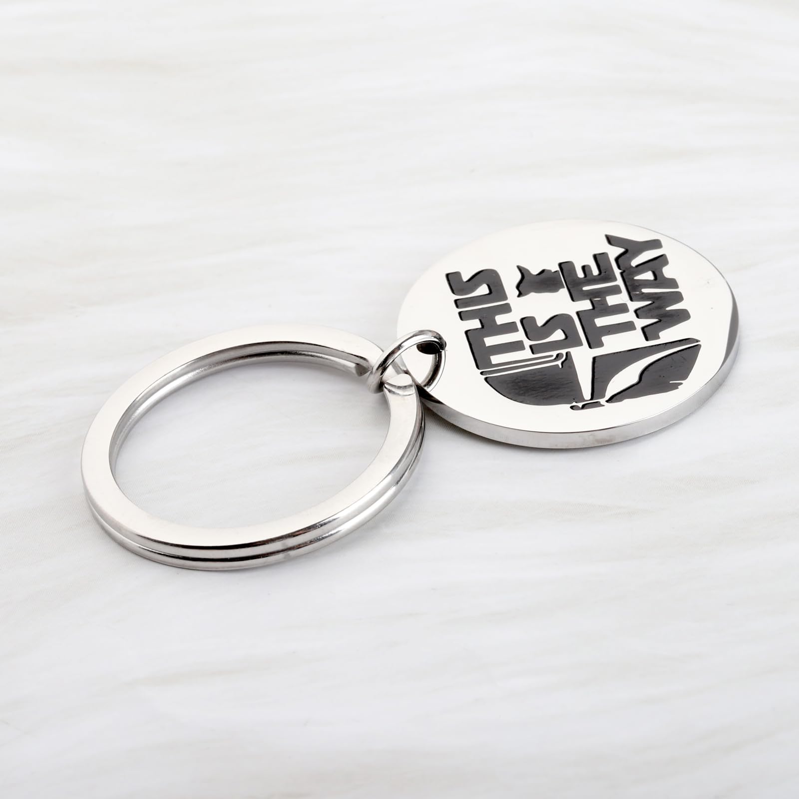 The Way Mandalorian Inspired Keychain - Star Wars TV Series Fans Gift, Jedi Jewelry for Movie Lovers | Perfect for Cosplay, Collectibles & Everyday Carry
