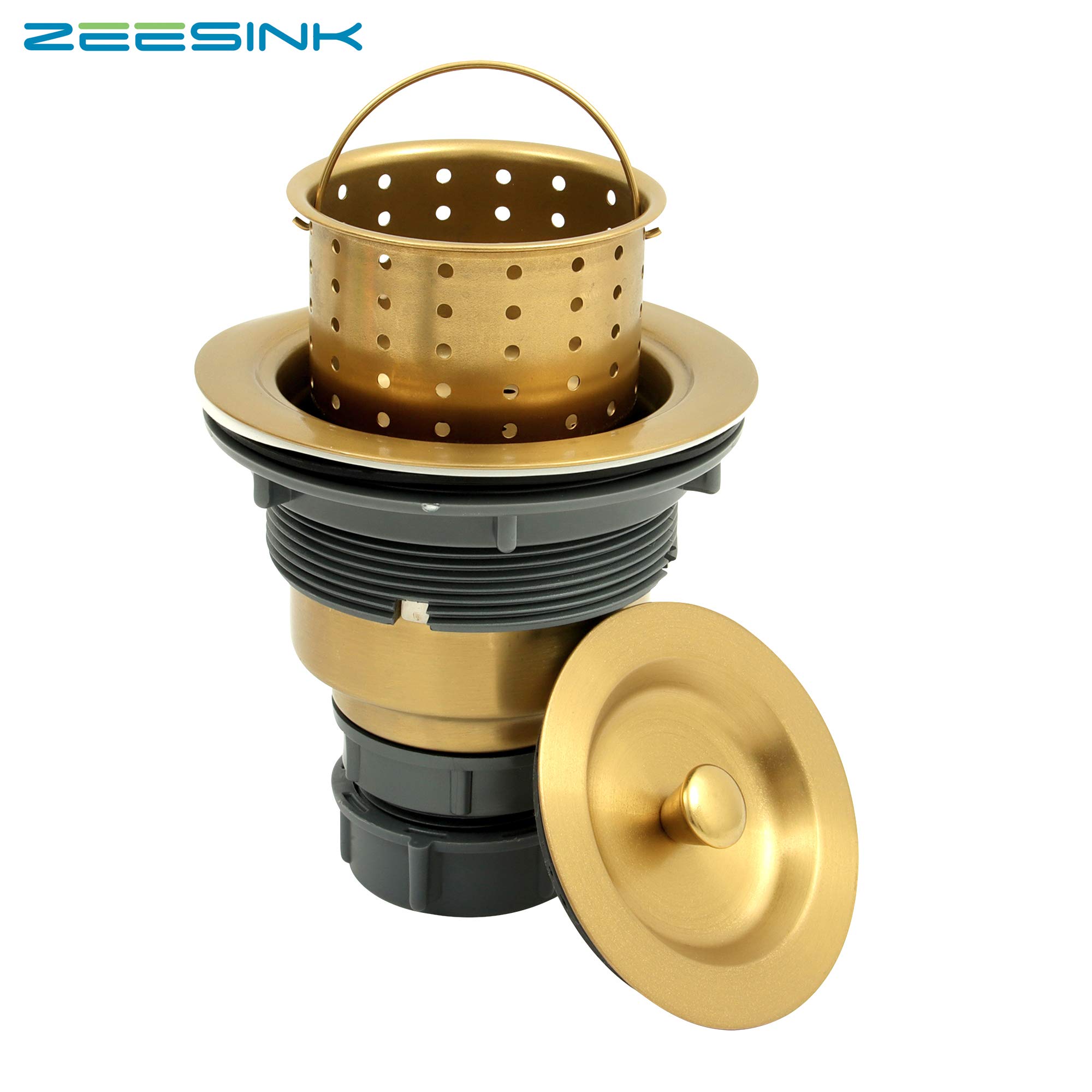 Premium Gold Kitchen Sink Drain Assembly - 3.5