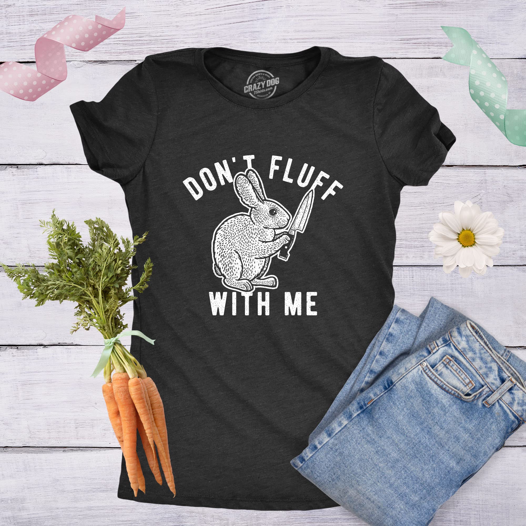 Funny Easter Bunny T-Shirts for Women - Cute Bunny Graphic Tees - Perfect for Easter Parties, Spring Outfits & Casual Wear