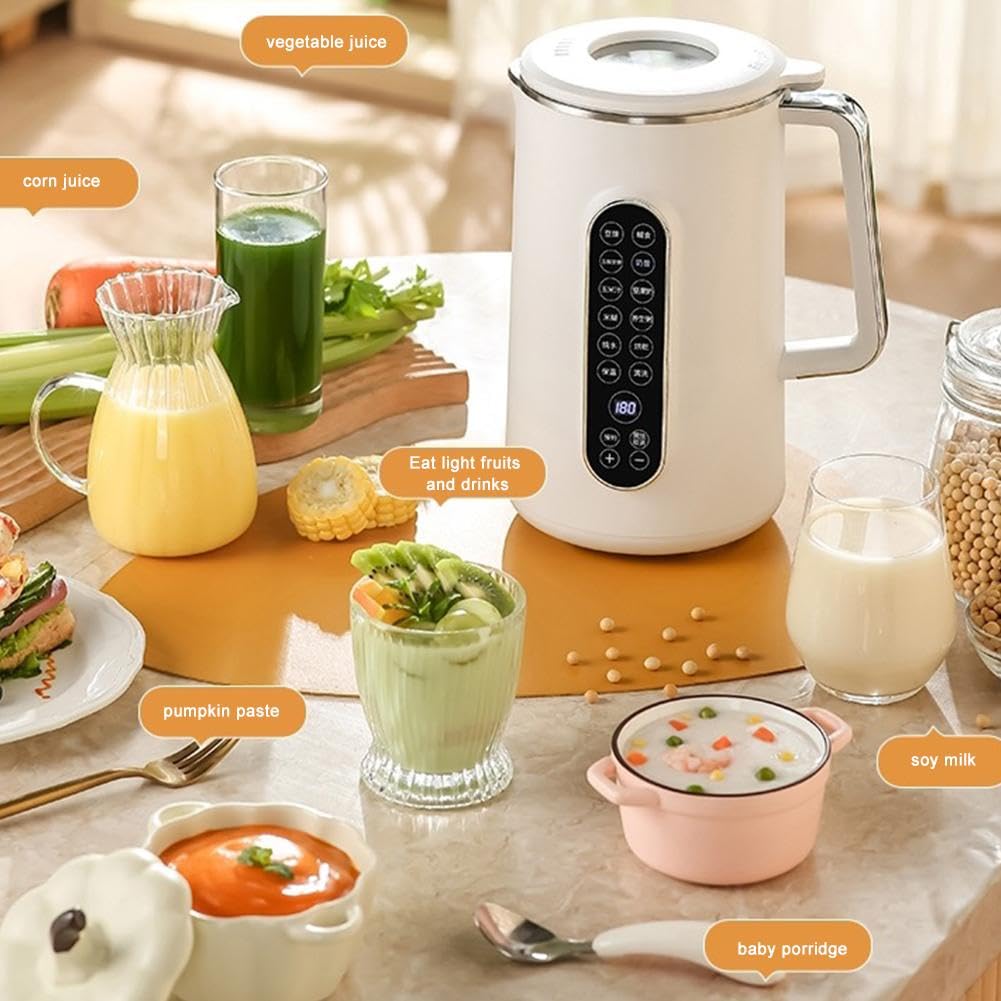 40oz Automatic Nut Milk Maker Machine - 8-in-1 Soy Milk Maker for Homemade Almond, Oat, Soy Milk & Juice with Timer, Auto Clean & Keep Warm | Perfect for Vegan, Keto & Healthy Lifestyle