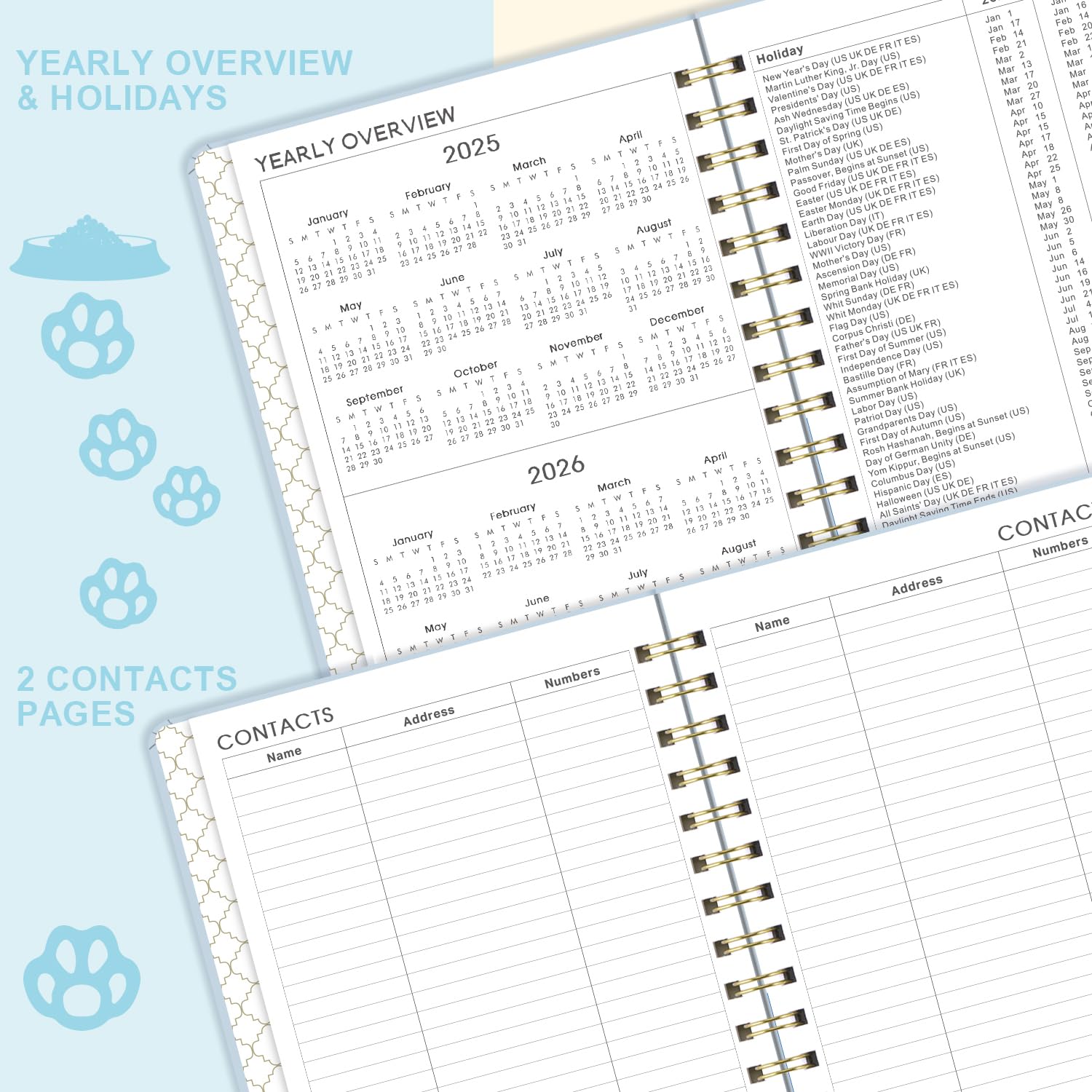 2025-2026 Weekly & Monthly Planner with Tabs - July 2025 to June 2026 Academic Year, 6.5