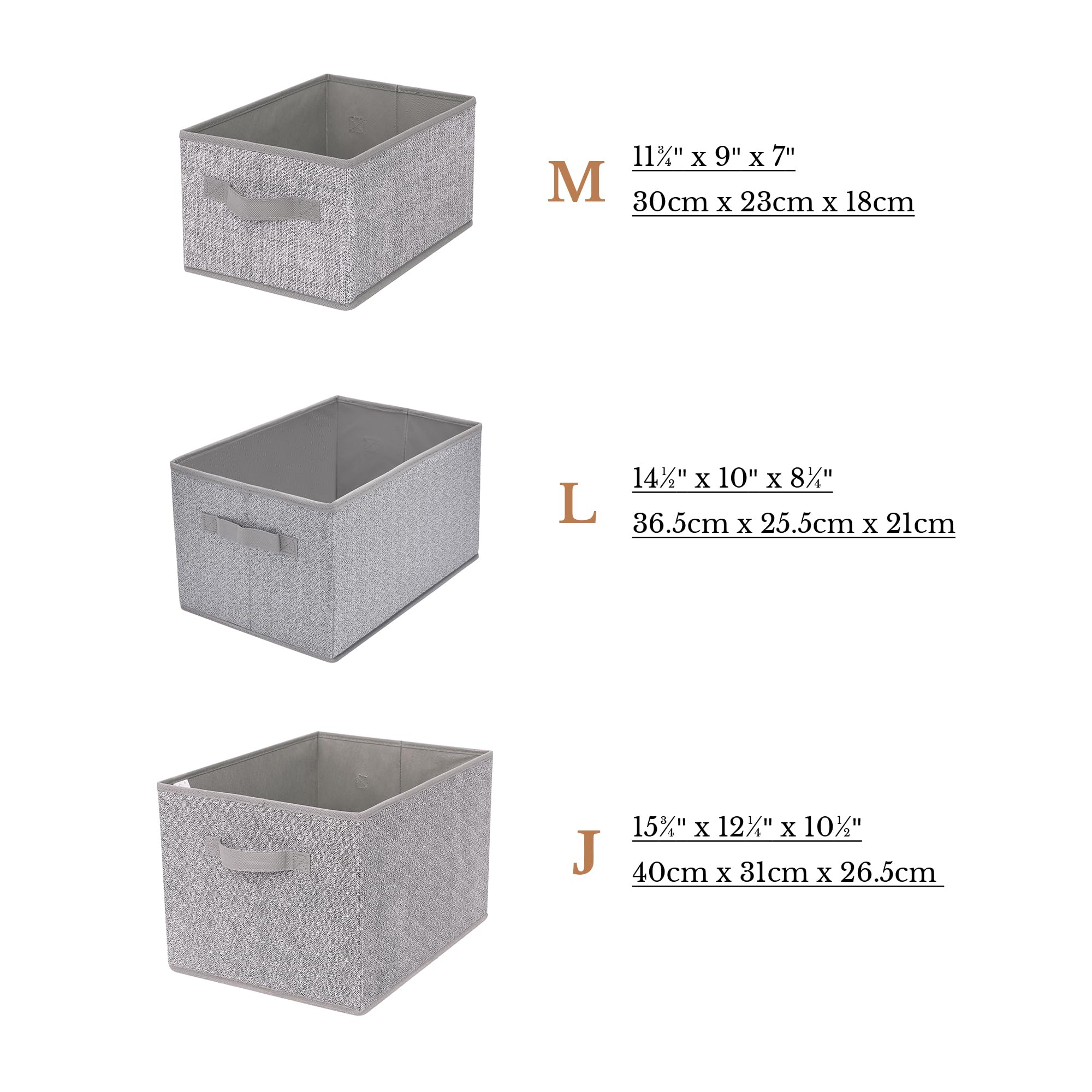 GRANNY SAYS Extra Large Fabric Storage Bins with Handles - 3-Pack Gray Closet Organizers for Clothes, Toys & Home Organization | Perfect for Wardrobe, Nursery & Seasonal Storage