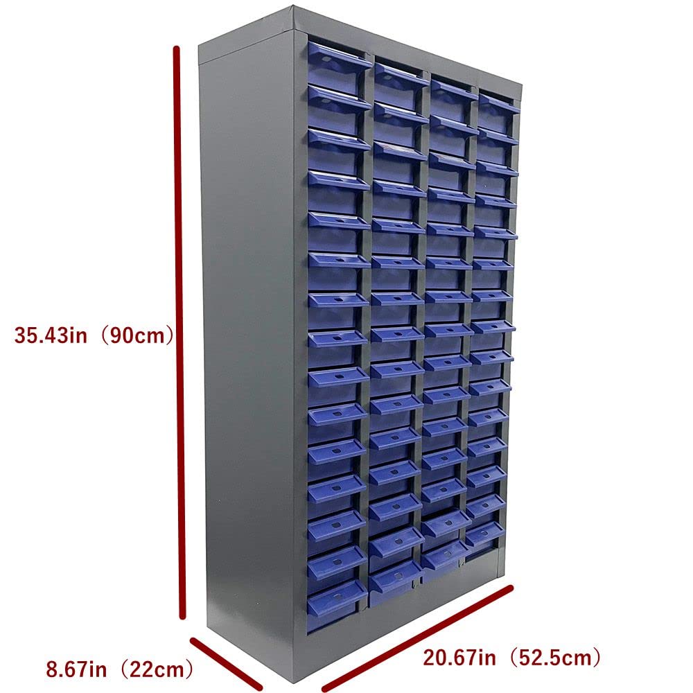 Techtongda 60-Drawer Steel Bolt & Nut Organizer Cabinet for Hardware Storage - Workshop & Garage Use