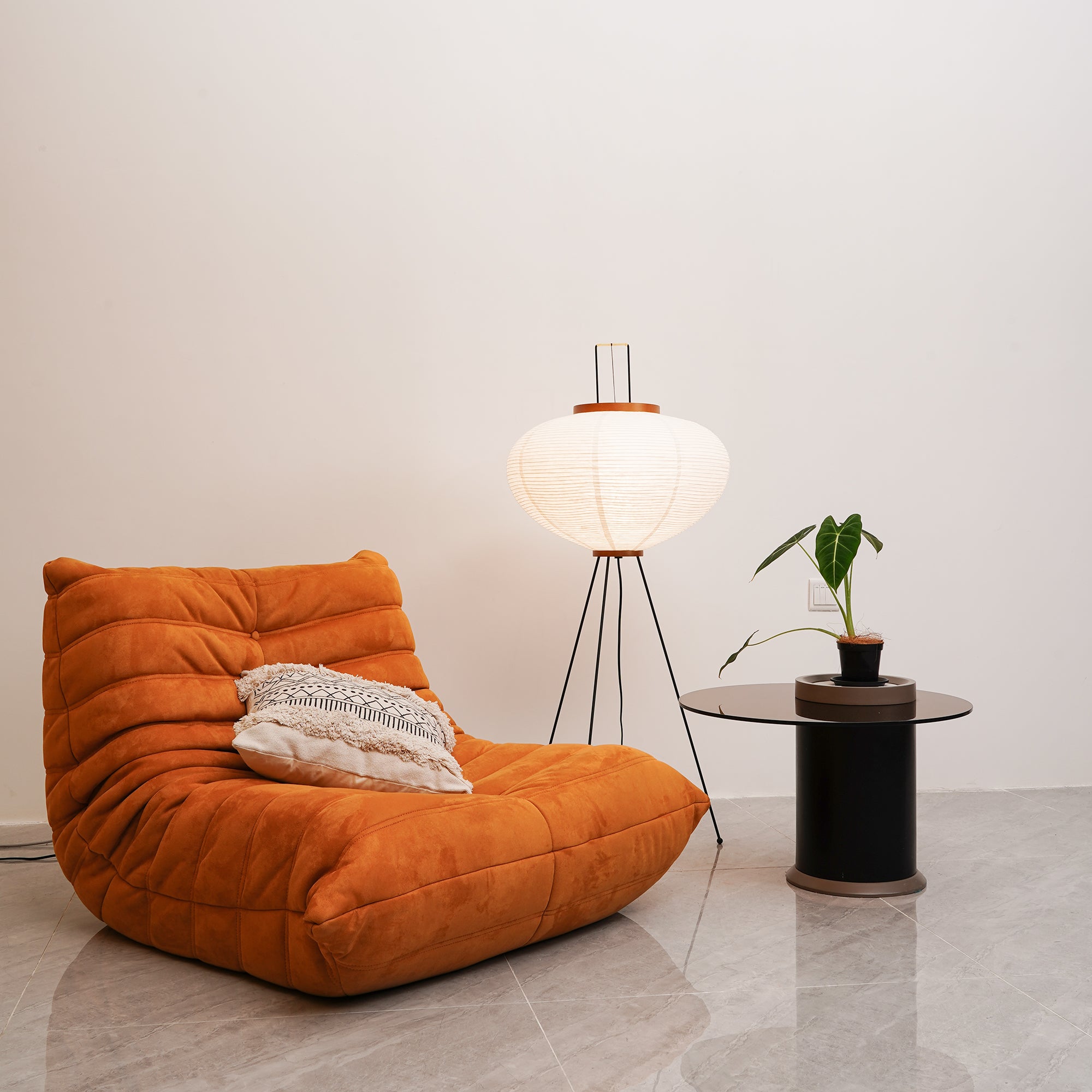 Akari Floor Lamp - Modern Japanese Paper Light for Living Room, Bedroom & Office - Soft Ambient Lighting for Relaxation & Decor